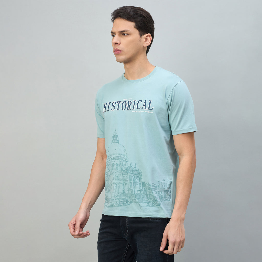 Duke Urban Men Graphic Print Half Sleeve Round Neck Casual Tshirt (LF7540)