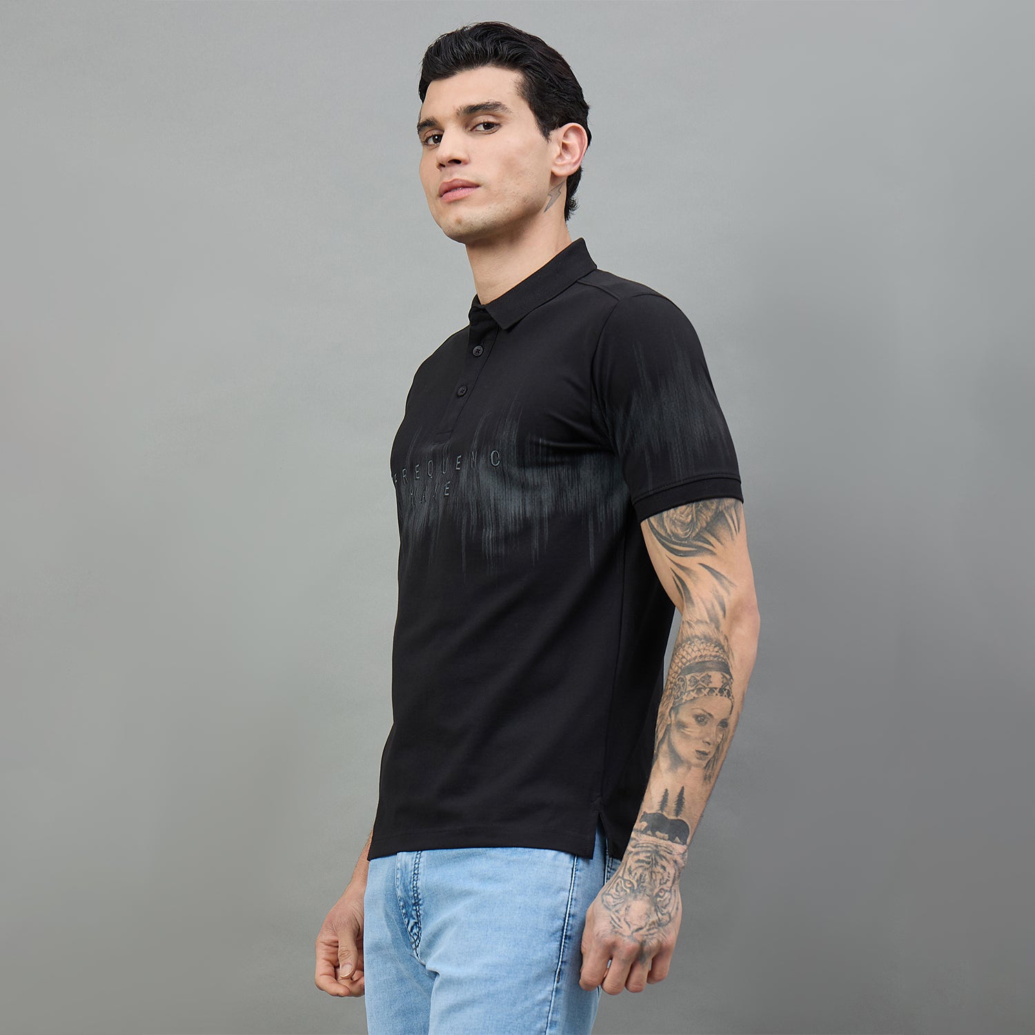 Duke Urban Men Half Sleeve Printed Slim fit Polo T-Shirt (LF7527)