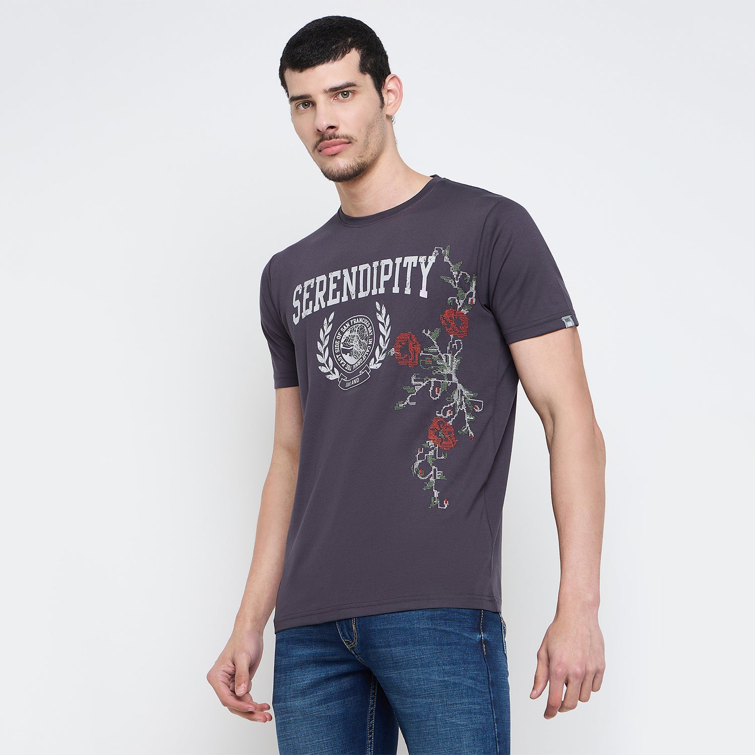 Duke Urban Men Half Sleeve Cotton Round Neck Tshirt (LF7544)
