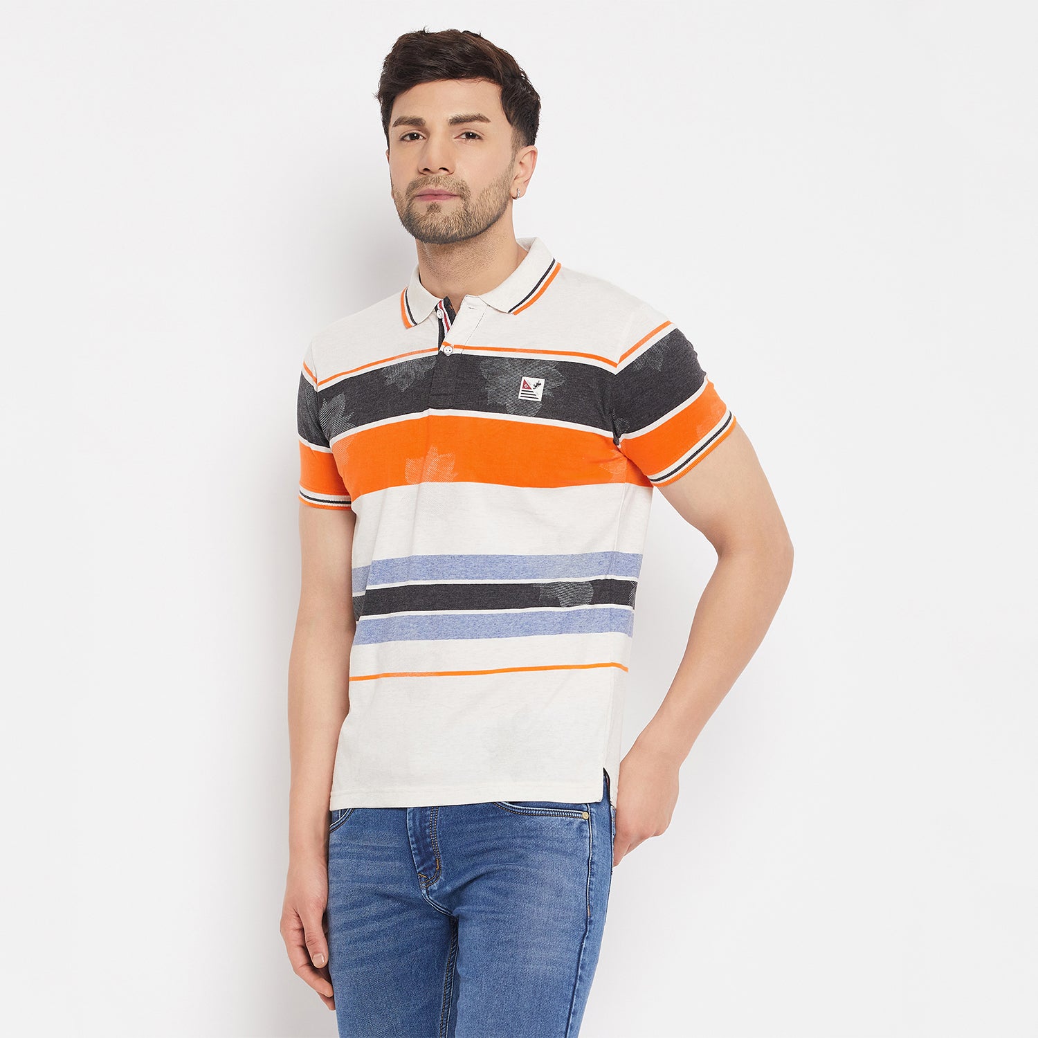 Duke Stardust Men Half Sleeve Cotton T-shirt (MLF4596)