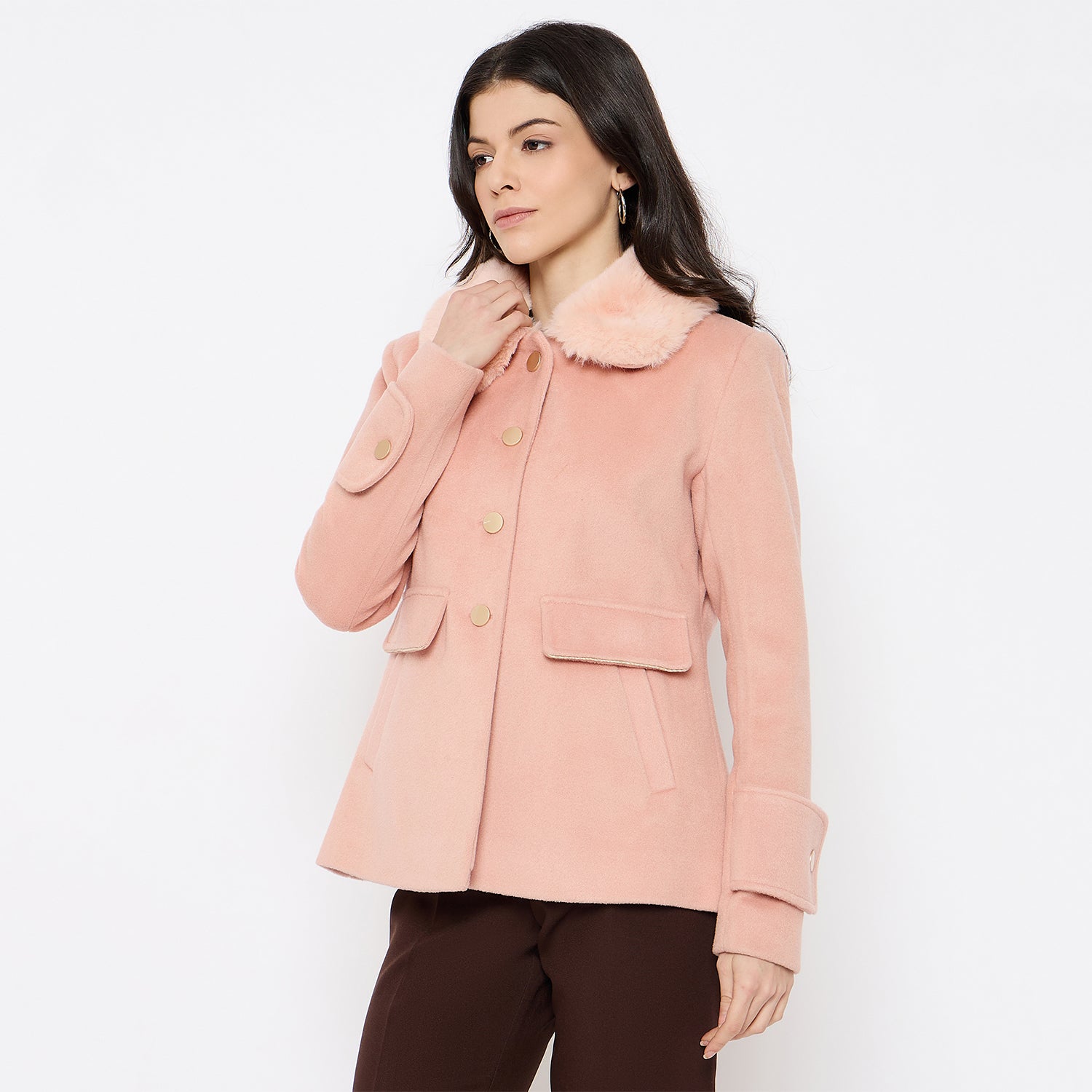 Duke Urban Women Full Sleeve Long Coat (SDZ4177C)