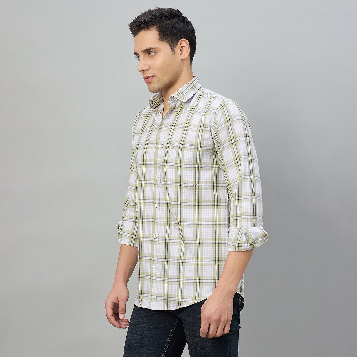 Duke Men Slim Fit Full Sleeve Oxford Cotton Shirt (SDO5CKDE)