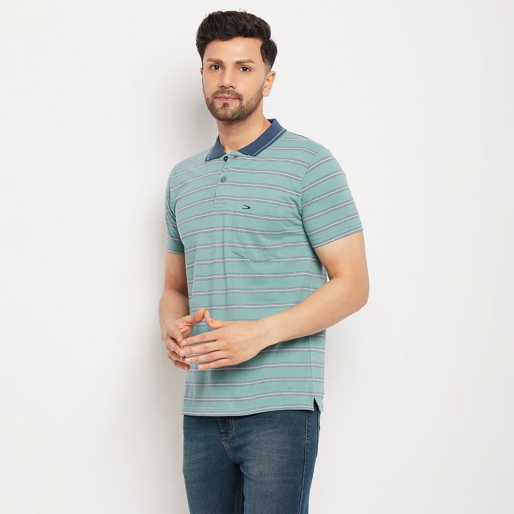 Duke Stardust Men Half Sleeve Polo Neck Cotton T-shirt (1112)