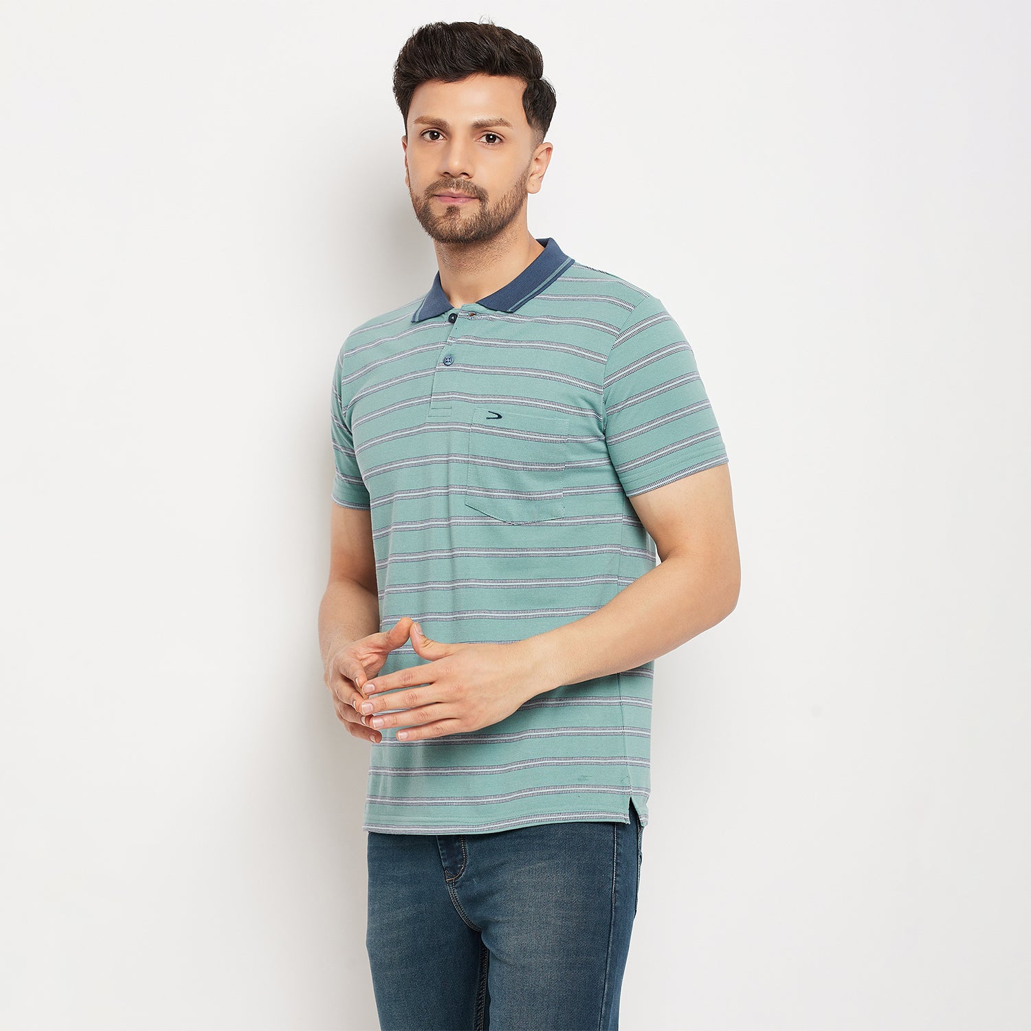 Duke Stardust Men Half Sleeve Polo Neck Cotton T-shirt (1112)