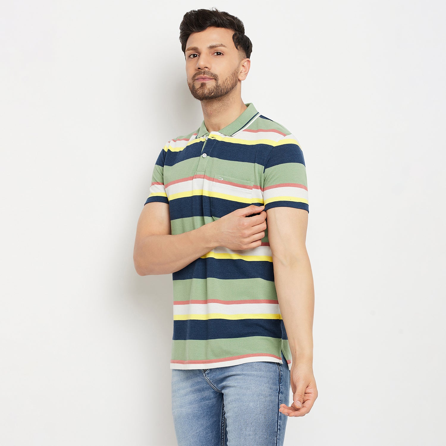 Duke Stardust Men Half Sleeve Polo Neck Cotton T-shirt (1069)