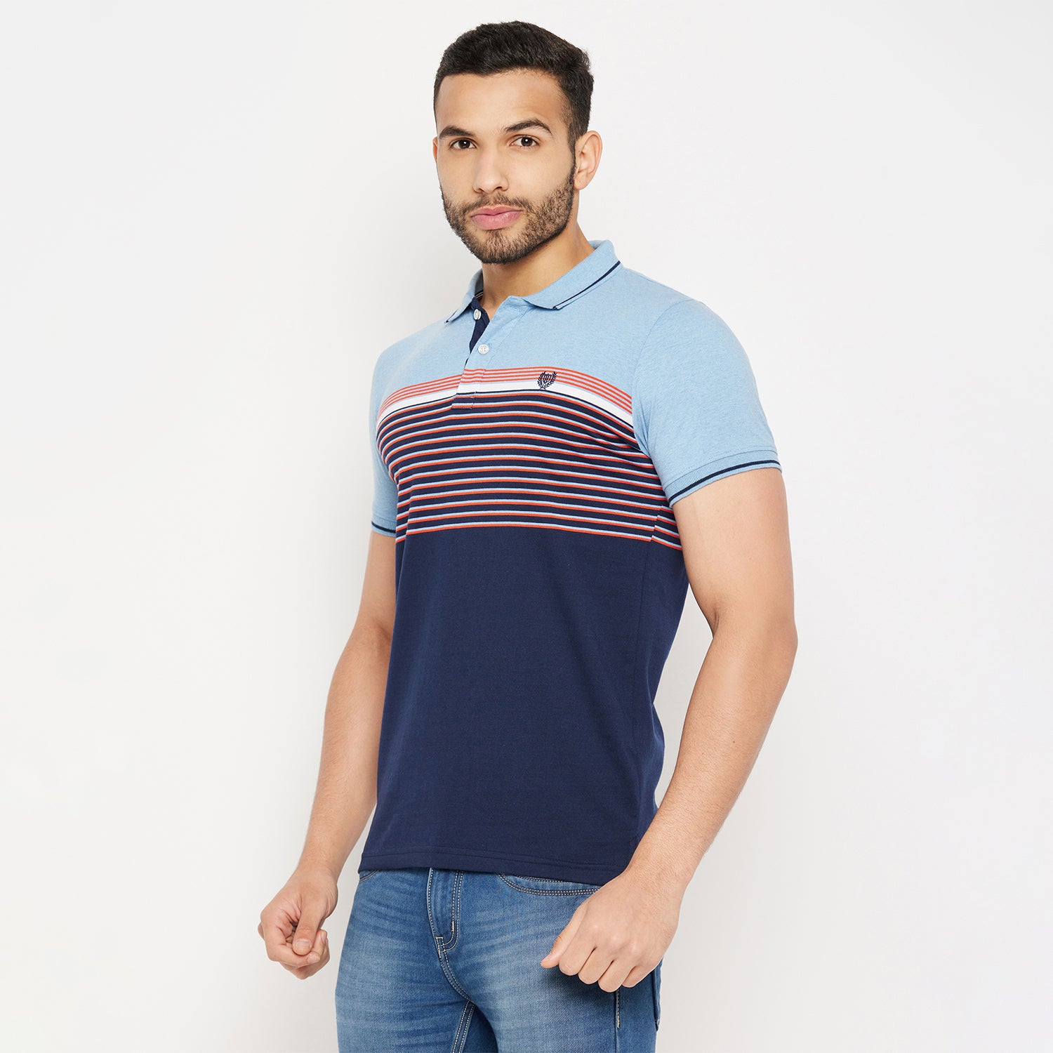 Duke Stardust Men Half Sleeve Polo Neck Cotton T-shirt (LF5726)