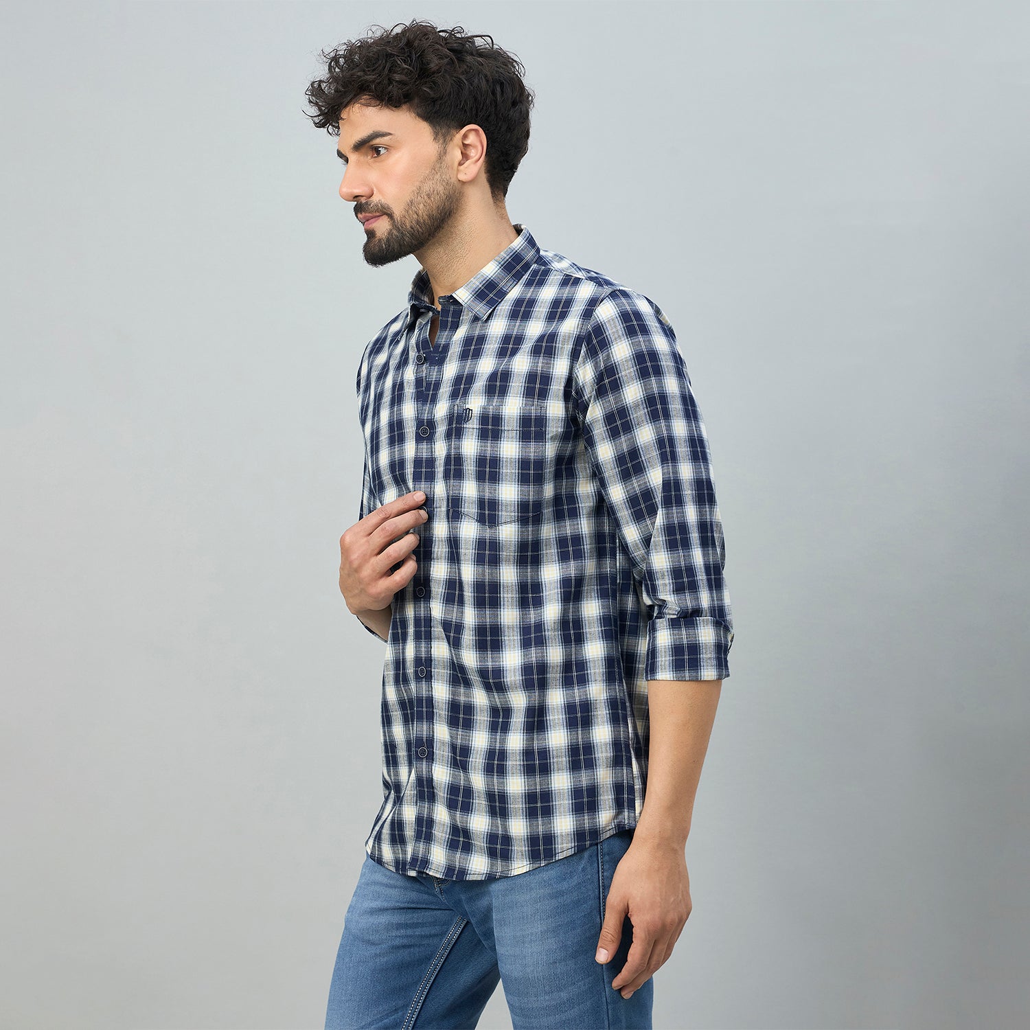 Duke Urban Men Shortstyle Checkered Shirt (SDO7CKBU)