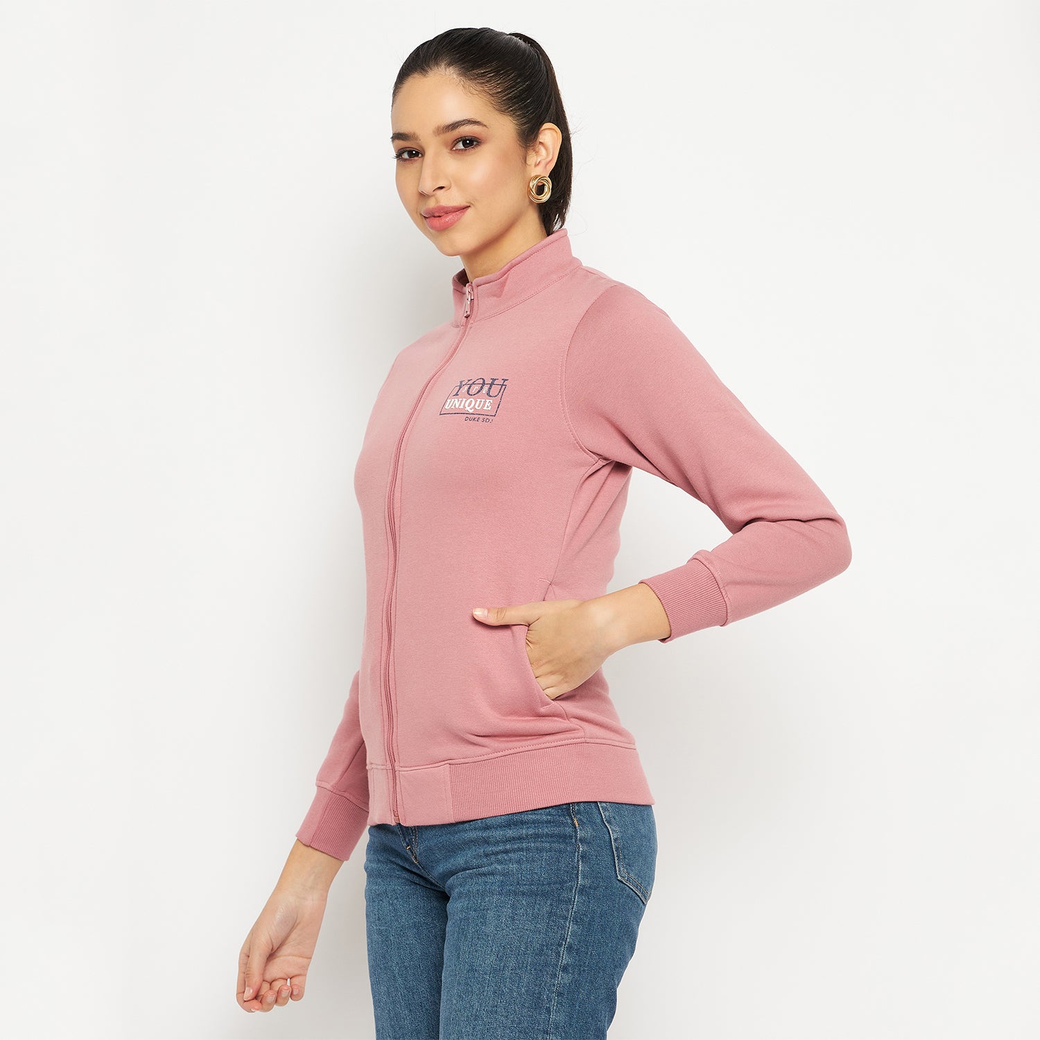 Duke Urban Women Full Sleeve Zipper Sweatshirt (MLFX930)