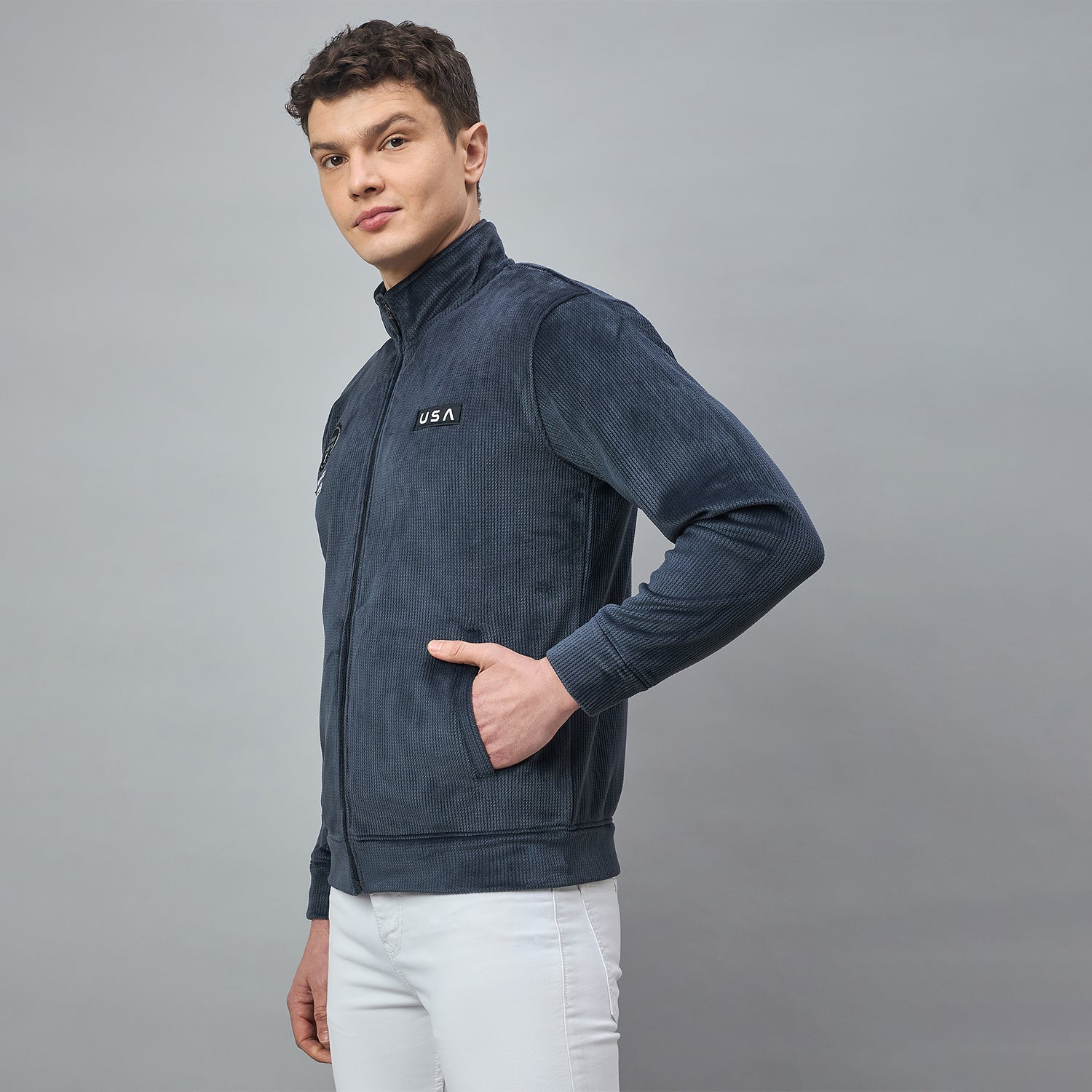 Duke Urban Men Full Sleeve Zipper Sweatshirt (LF6533)