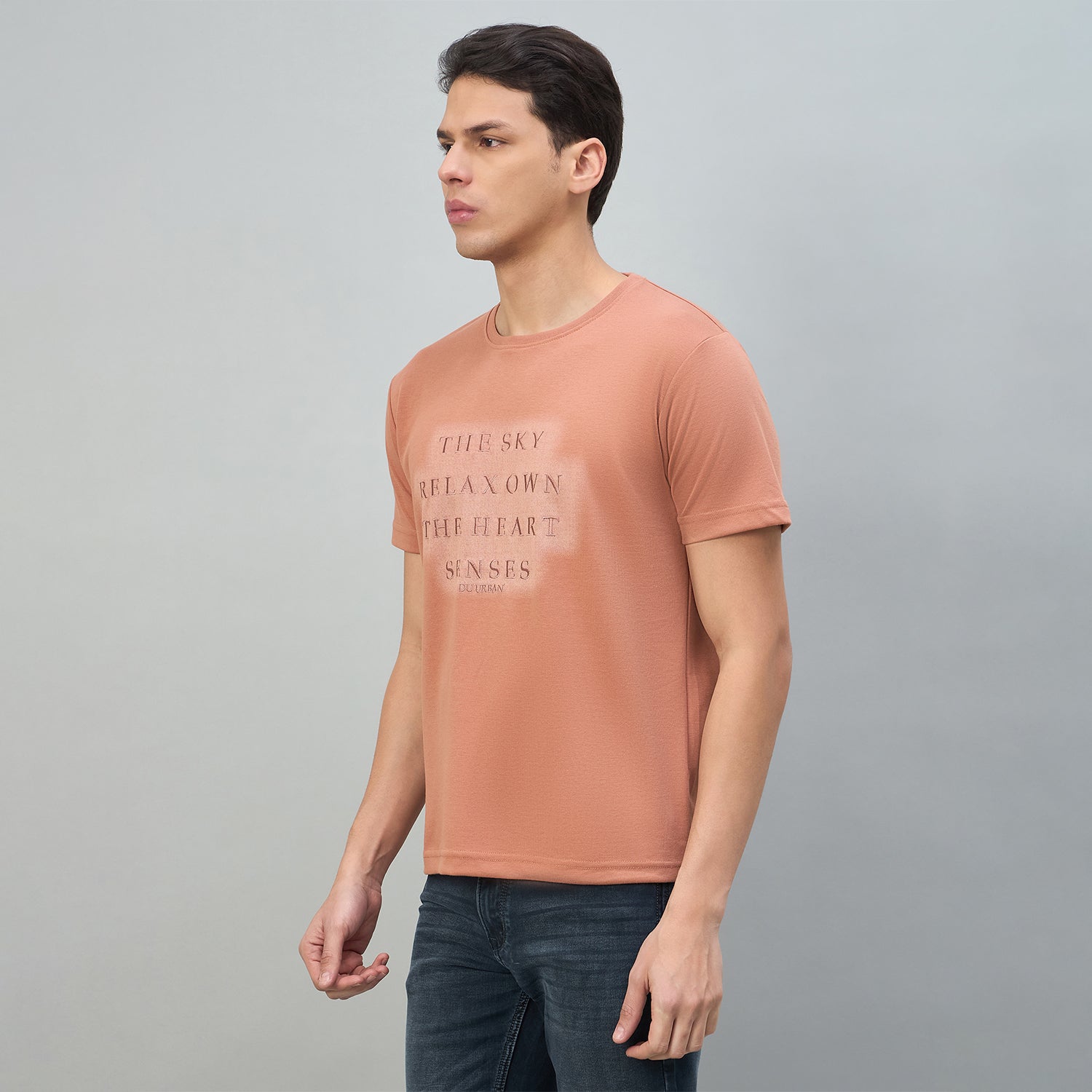 Duke Urban Men Typography Half Sleeve Round Neck Tshirt (LF7597)