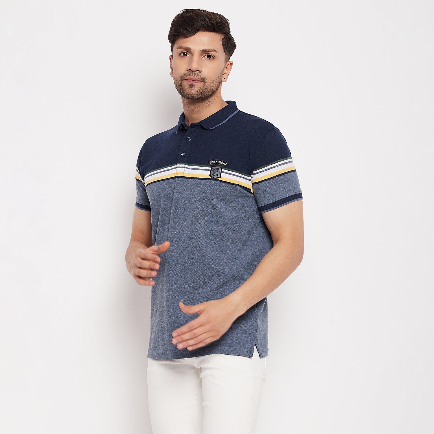Duke Stardust Men Polo Neck Half Sleeve Cotton T-shirt (LF7020)