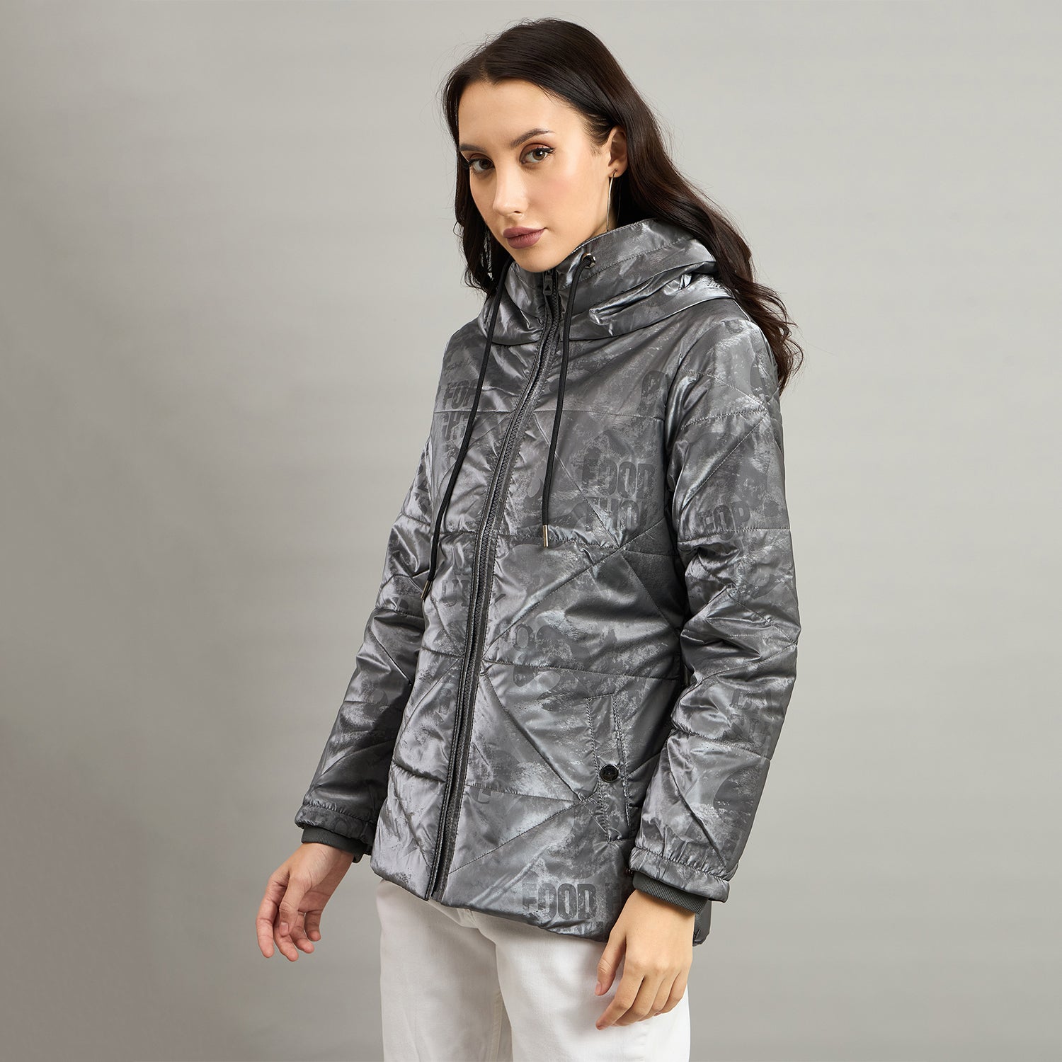 Duke Urban Women Short Style Hooded Bomber Jacket (SDZ4169)