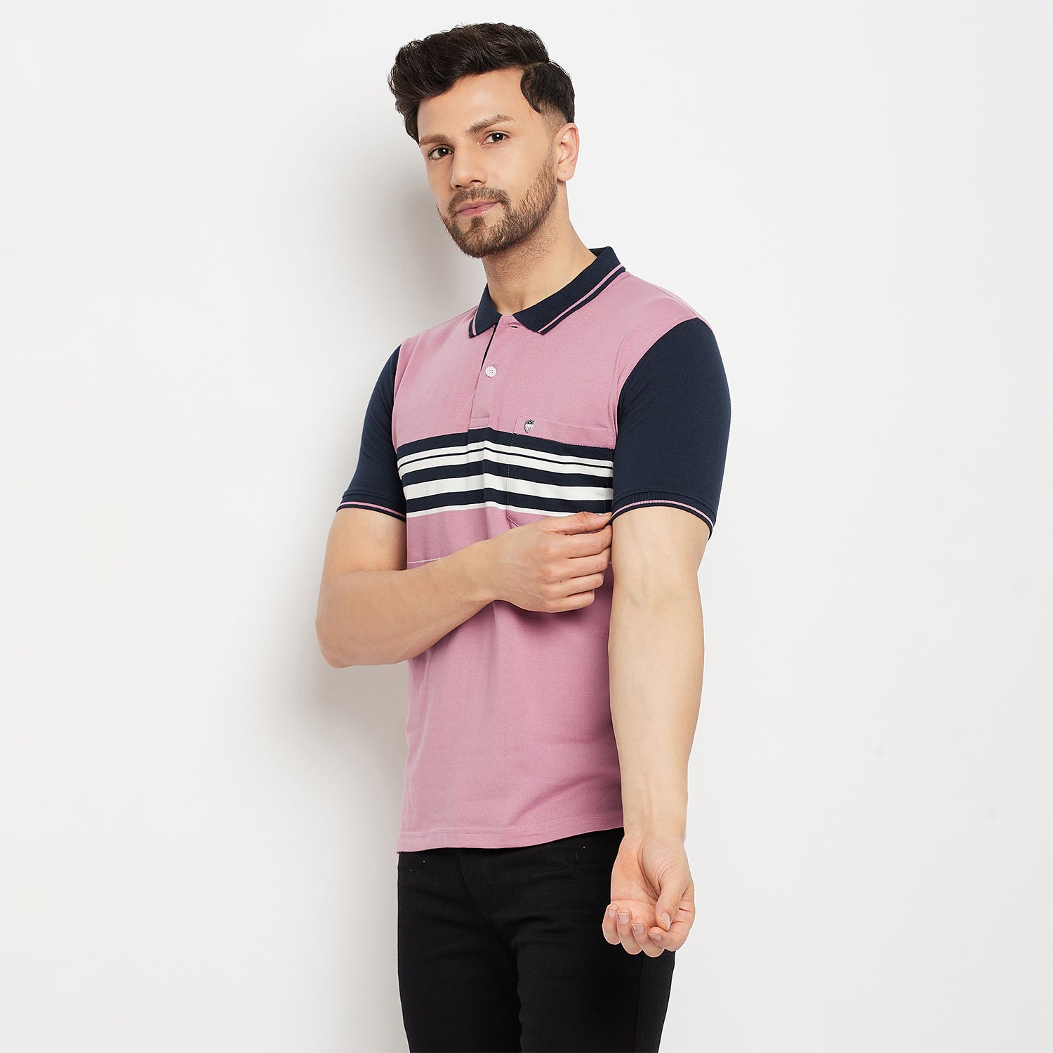 Duke Stardust Men Half Sleeve Polo Neck Cotton T-shirt (LF5721)