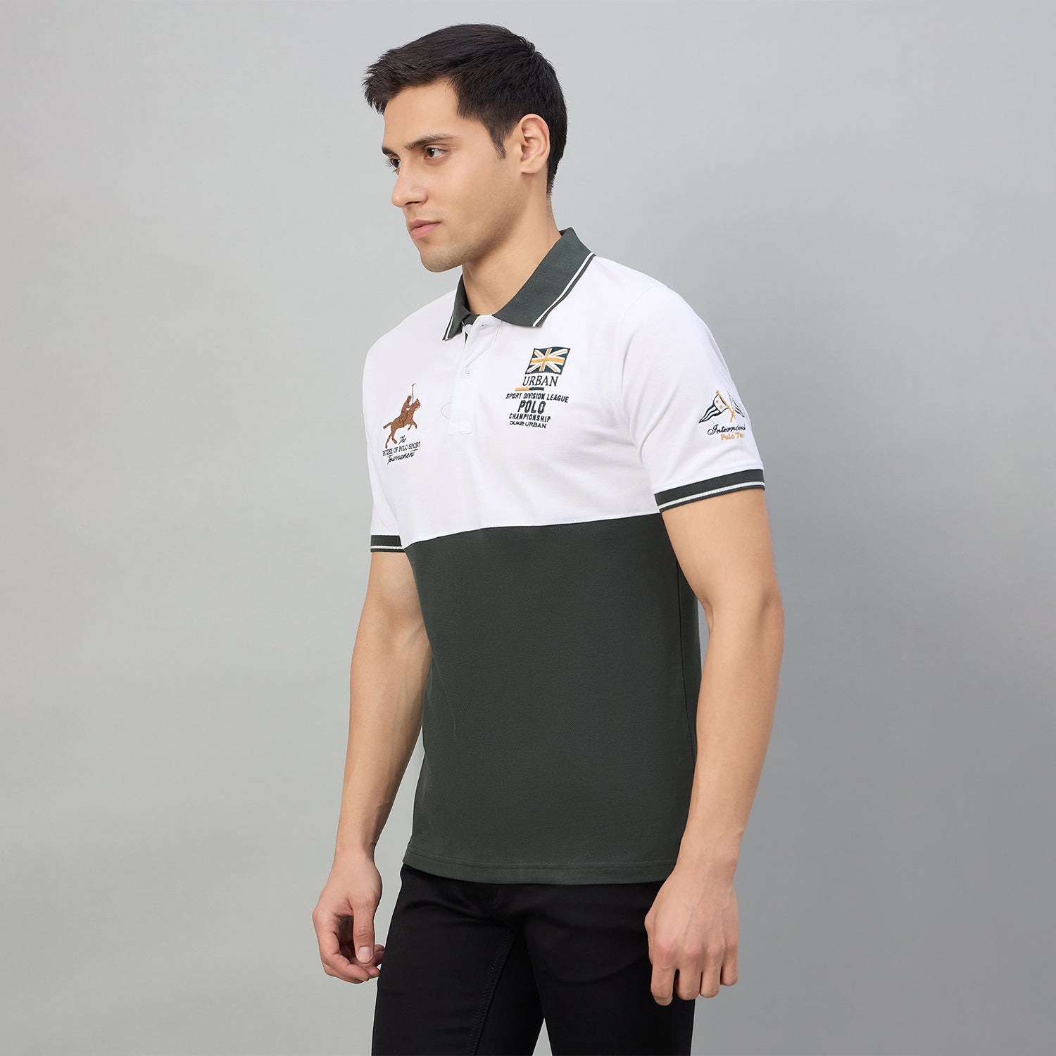 Duke Men Half Sleeve Cotton Regualr Fit Casual T-shirt (LF7975)
