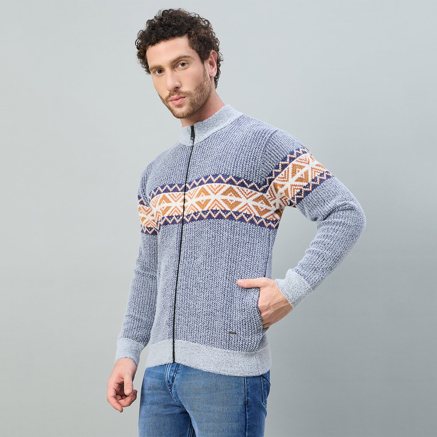 Duke Men Full Zip Regular Cardigan (SDS2214B)