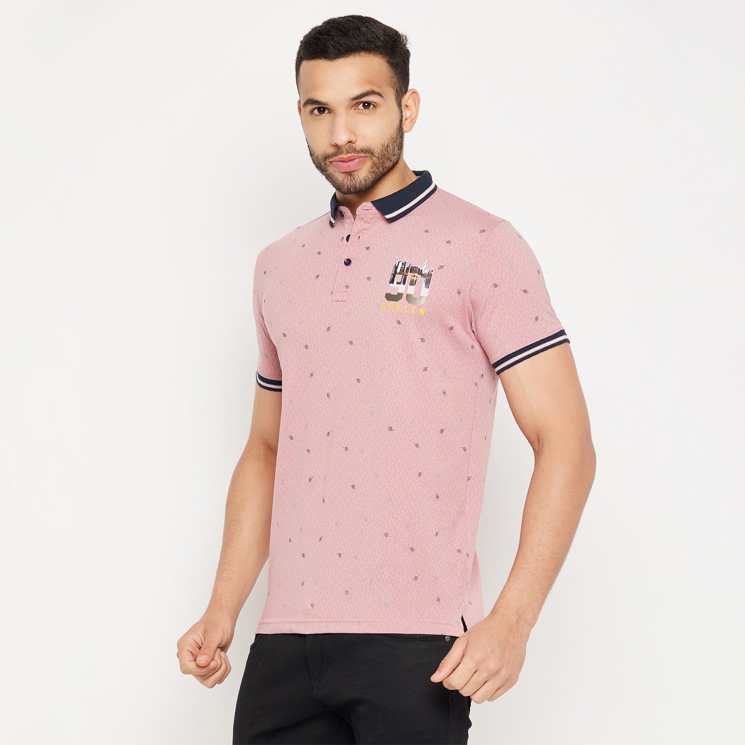 Duke Urban Men Half Sleeve Polo Neck Cotton T-shirt (LF5871)
