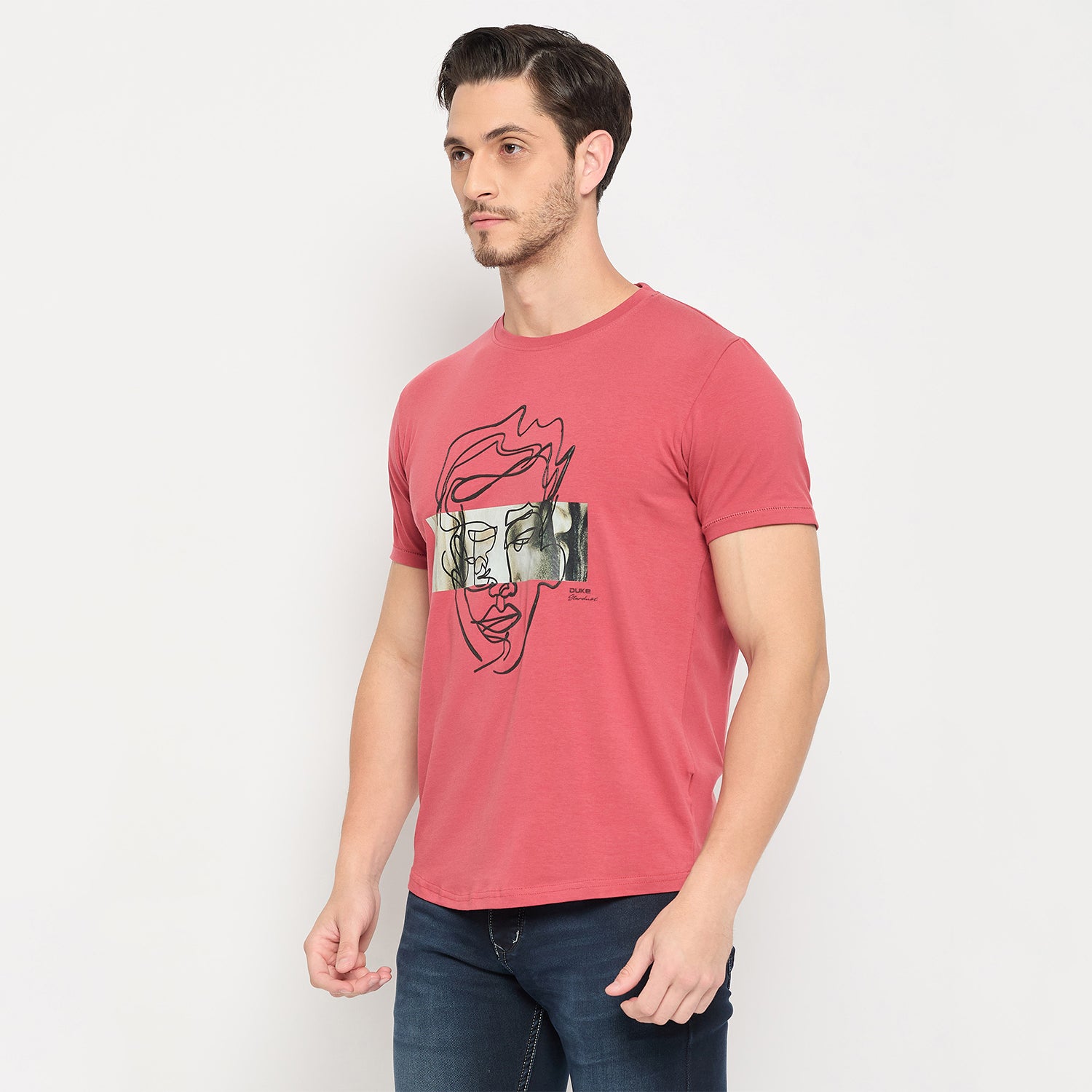 Duke Strardust Men Half Sleeve Cotton T-shirt (LF7048)