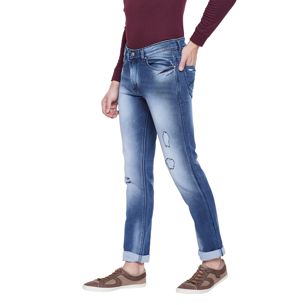 Duke Urban Men Comfort Fit Stretchable Distress Jeans (SDD8199)