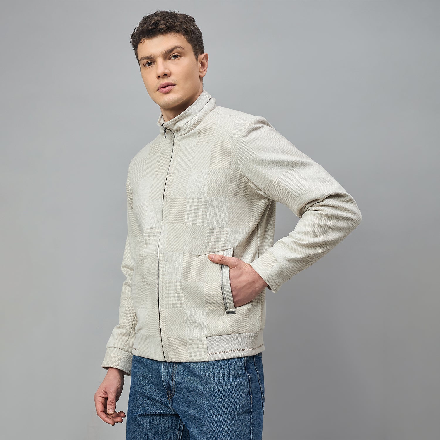 Duke Urban Men Full Sleeve High Neck Bomber Jacket (SDZ3181R)