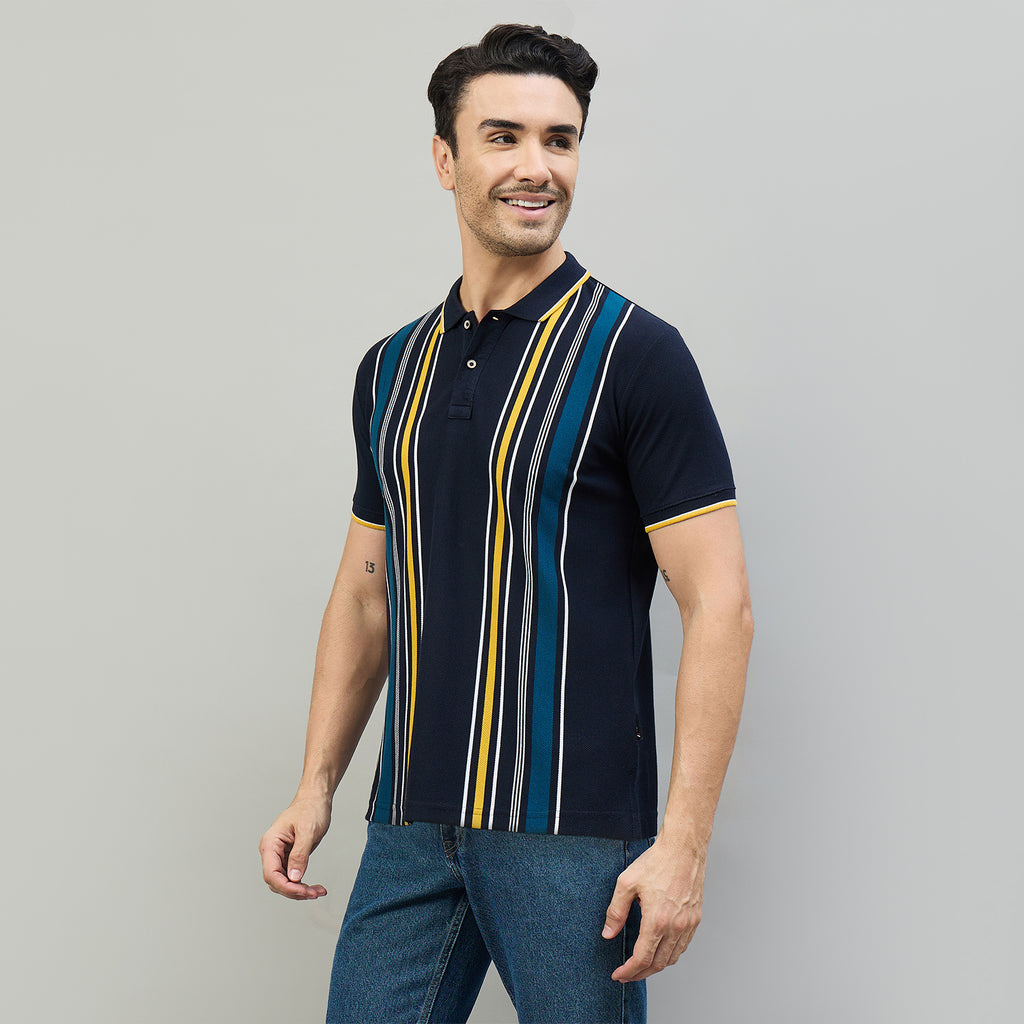 Duke Urban Men Half Sleeve Cotton Smart Fit Casual T-shirt (LF7966)