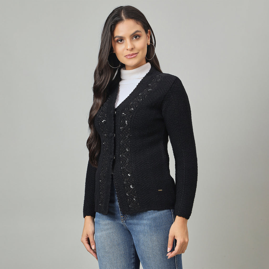 Duke Urban Women Front Open Regular Sweater (SDS1282)