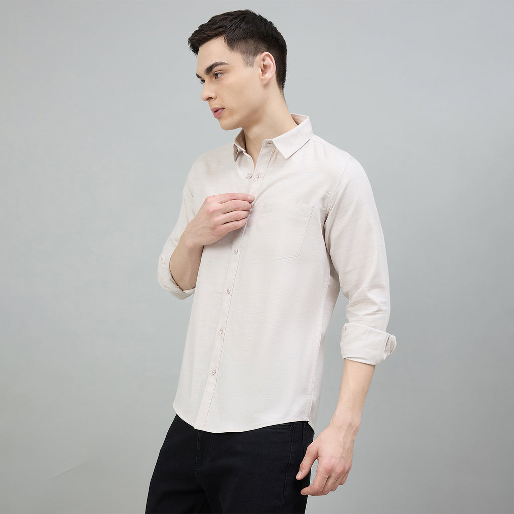 Duke Urban Men Solid Full Sleeve Spread Collar Slim Shirt (SDO7PLDI)