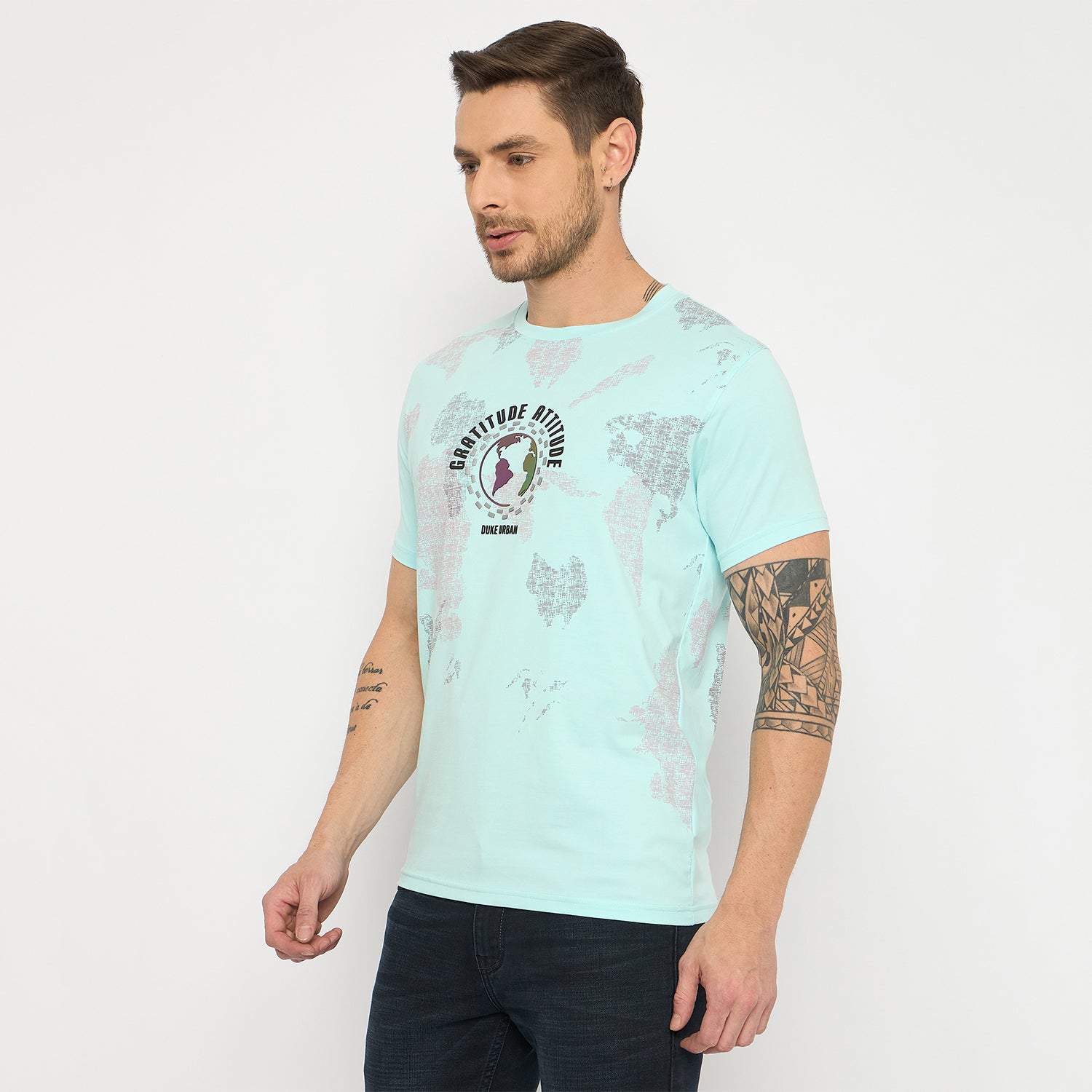 Duke Urban Men Half Sleeve Cotton Tshirt (LF7435)