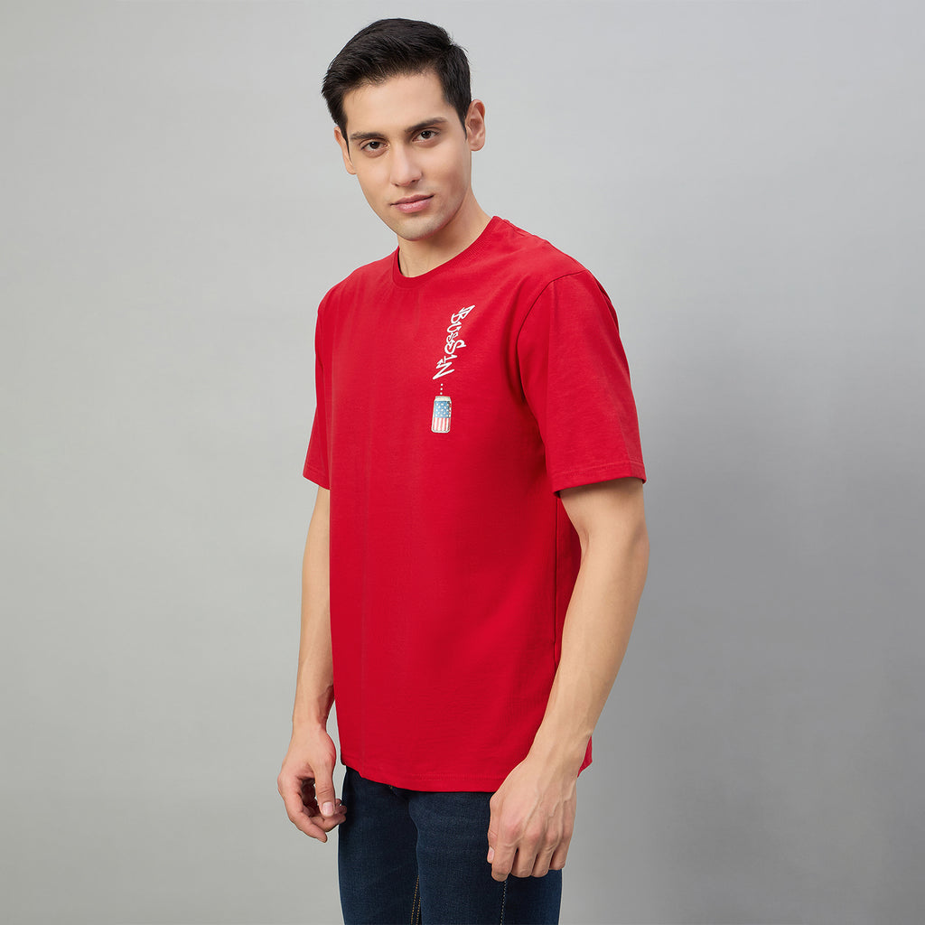Duke Men Half Sleeve Cotton Oversize Casual T-shirt (LF7891)