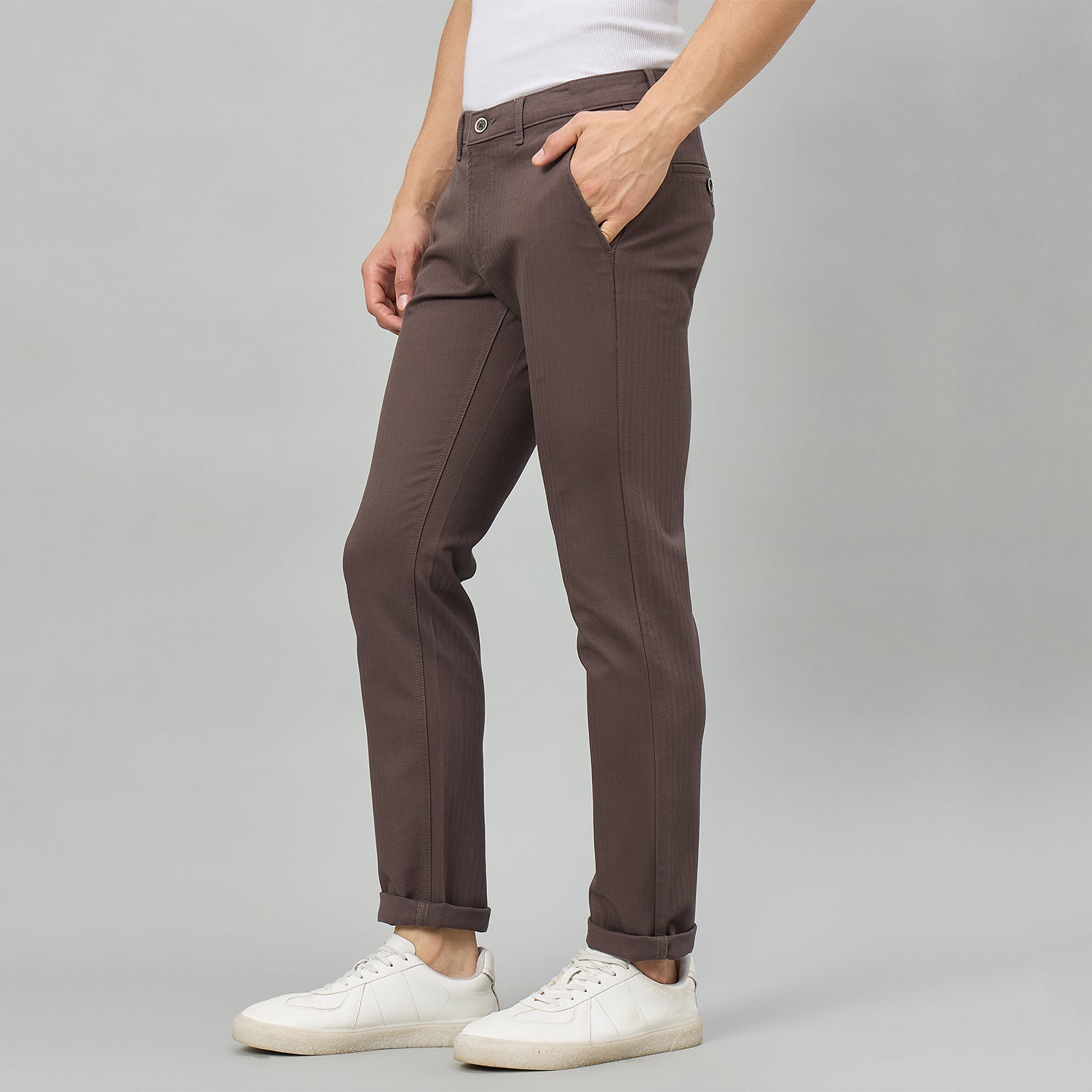 Duke Men Flatfront Narrow fit Casual Chinos Trouser (SDT4704)