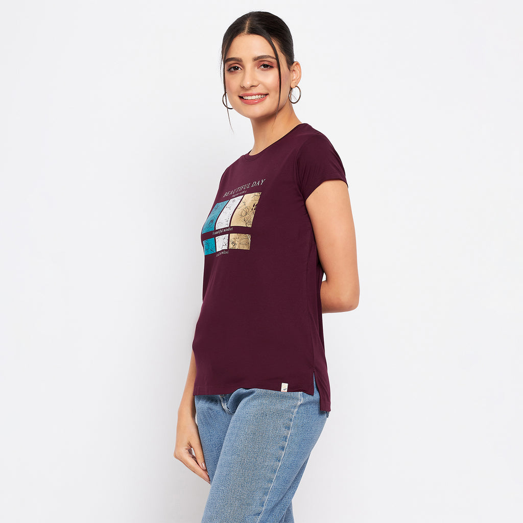 Duke Stardust Women Round Neck Short Sleeve Printed Top (LFX897)