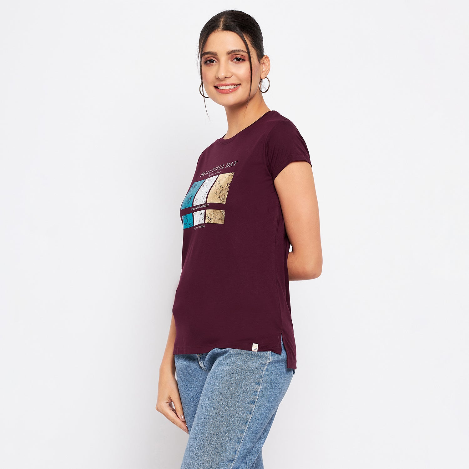 Duke Stardust Women Round Neck Short Sleeve Printed Top (LFX897)