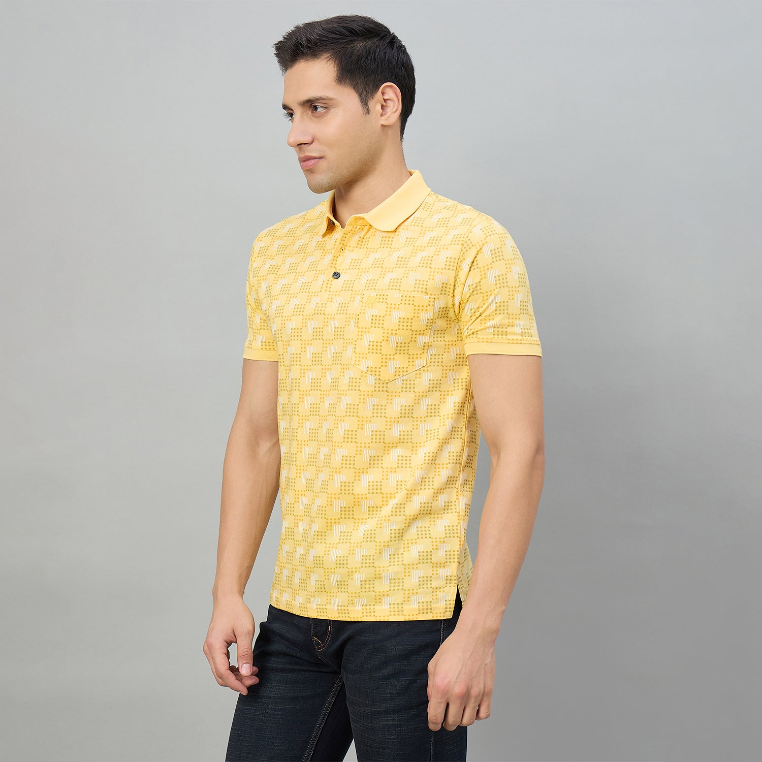 Duke Men Half Sleeve Cotton Regular Fit Casual T-shirt (LF7924)