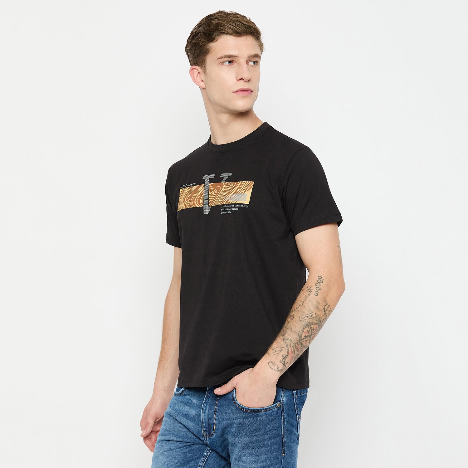 Duke Urban Men Half Sleeve Cotton Tshirt (LF7343)