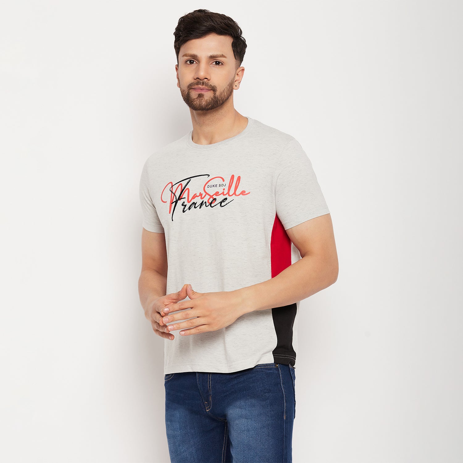 Duke Stardust Men Half Sleeve Cotton T-shirt (LF5887)