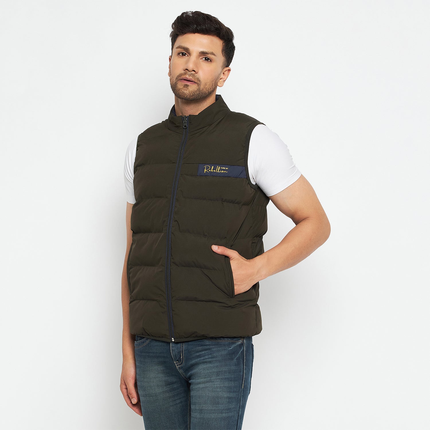 Duke Urban Men Sleeveless Reversible Jacket (SDZ1872)