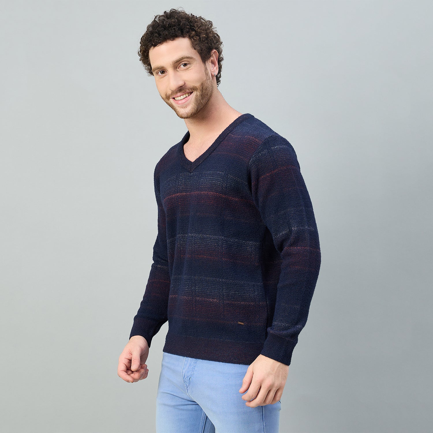 Duke Men V Neck Regular Sweater (SDS2246)