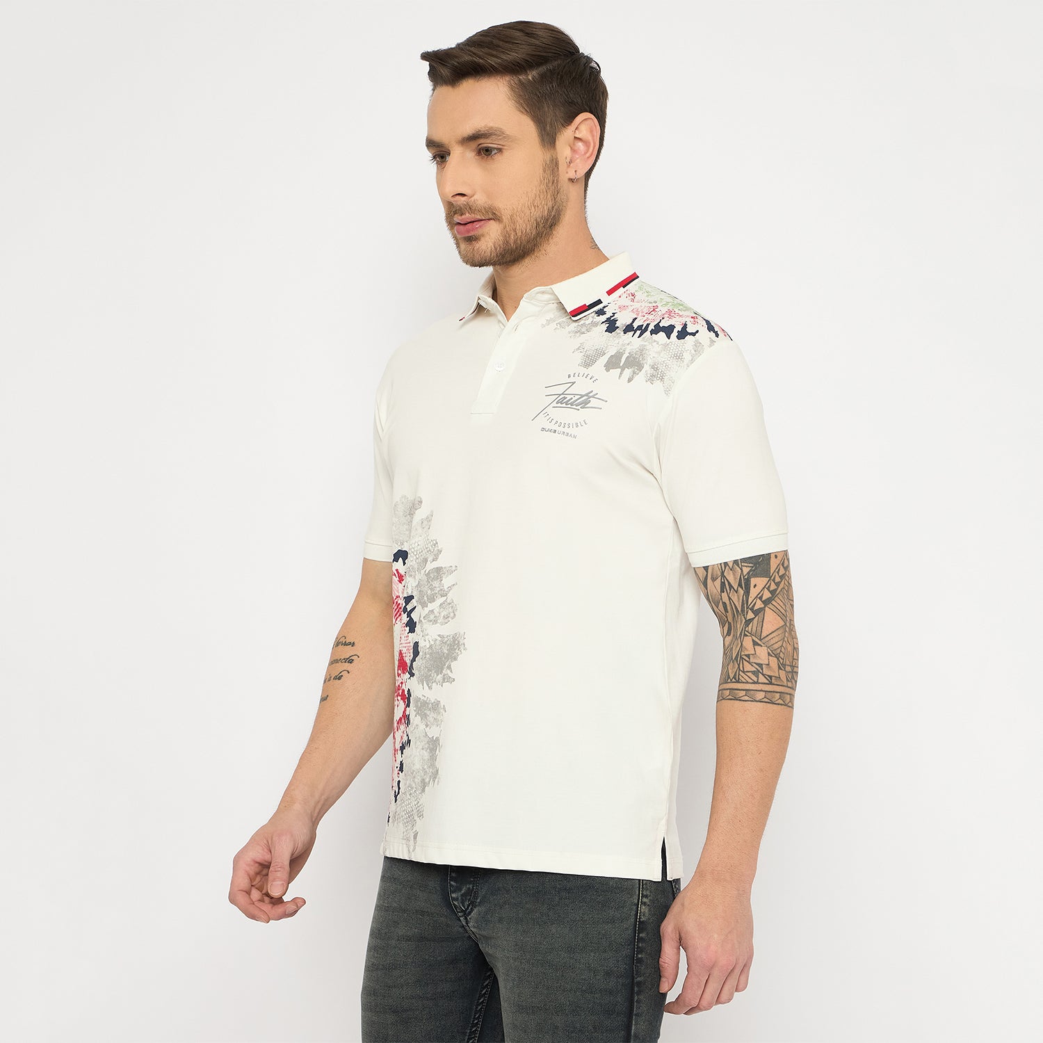 Duke Urban Men Half Sleeve Cotton Tshirt (LF7453)