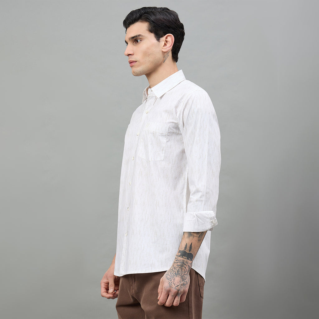 Duke Urban Men Self Design Pure Cotton Slim Fit Casual Full Sleeve Shirt (SDO6PRIK)