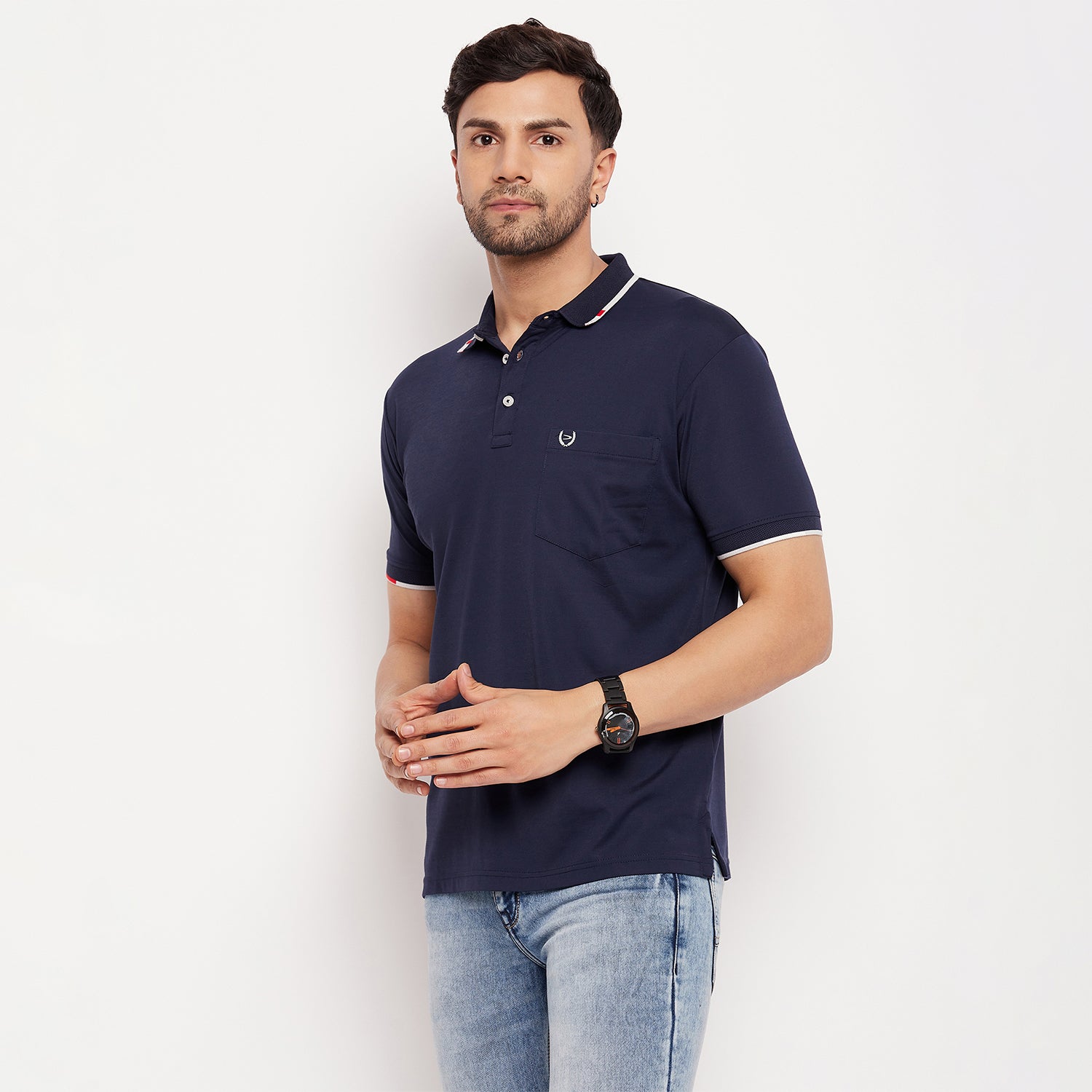 Duke Stardust Men Half Sleeve Polo Neck Cotton T-shirt (1700)