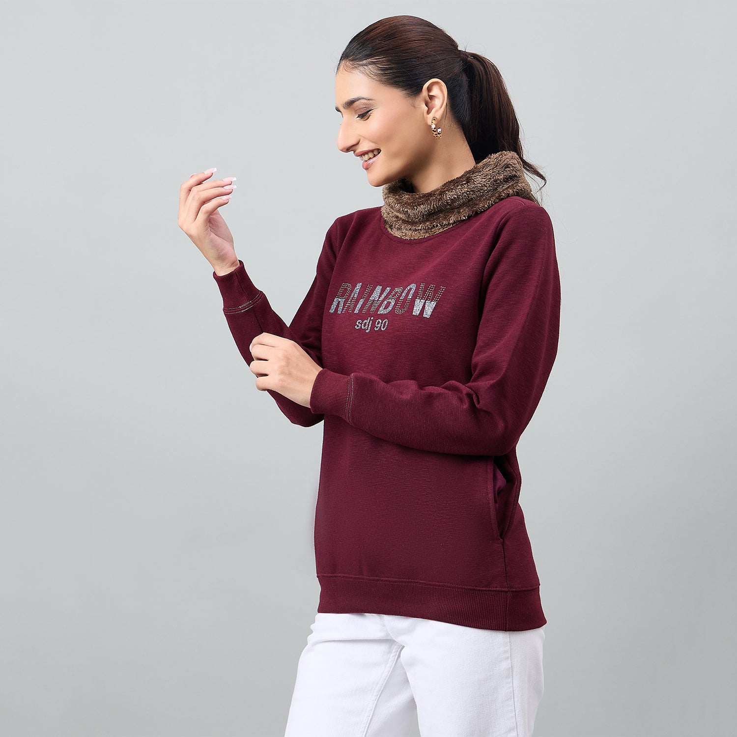 Duke Urban Women Full Sleeve Round Neck Sweatshirt (LFX947)
