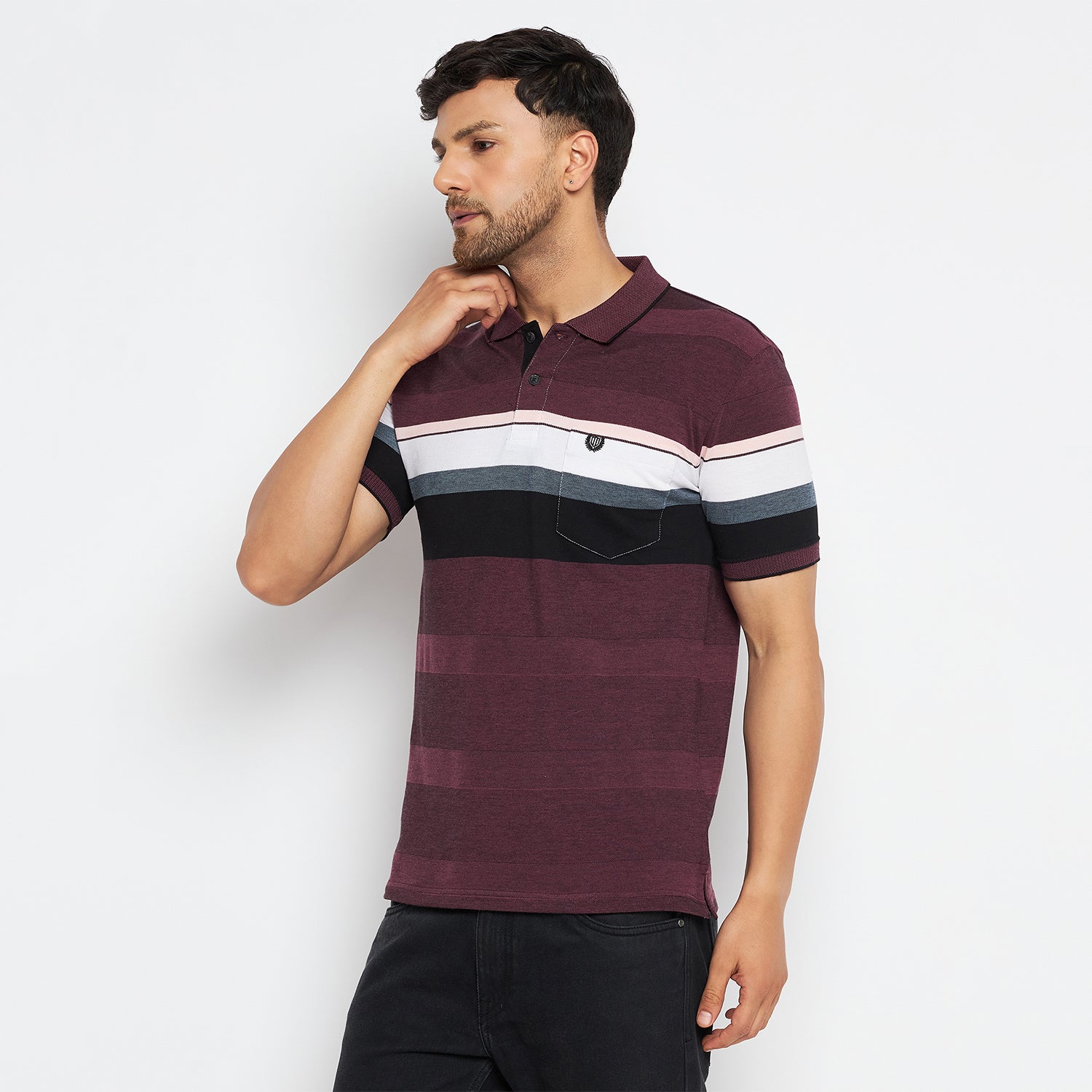 Duke Stardust Men Polo Neck Half Sleeve Cotton T-shirt (LF7069)