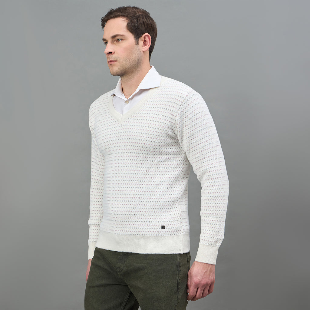 Duke Urban Men Full Sleeve V Neck Regular Sweater (SDS2403)