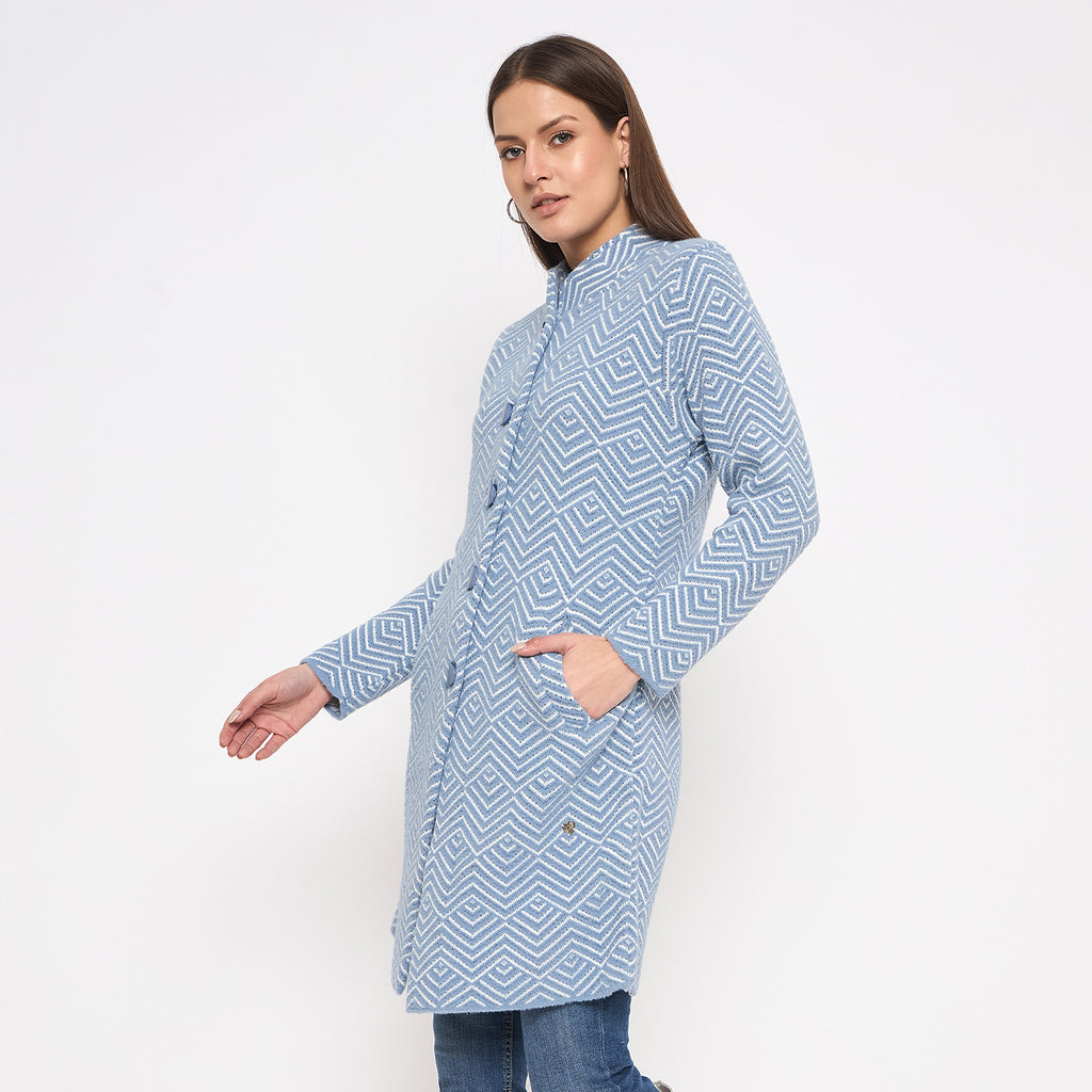 Duke Stardust Women Full Sleeve Round Neck Long Coat (SDS1208)