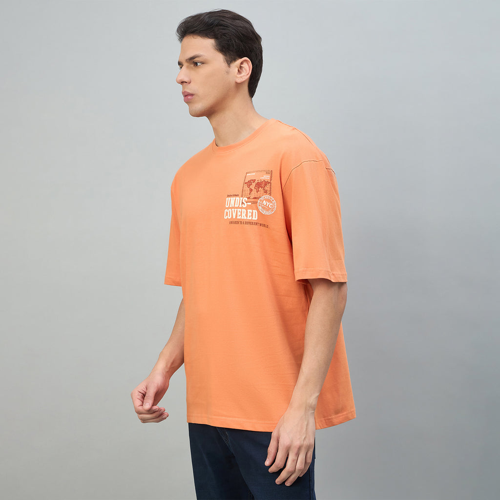 Duke Urban Men Printed Half Sleeve Round Neck Oversized Tshirt (LF7681)