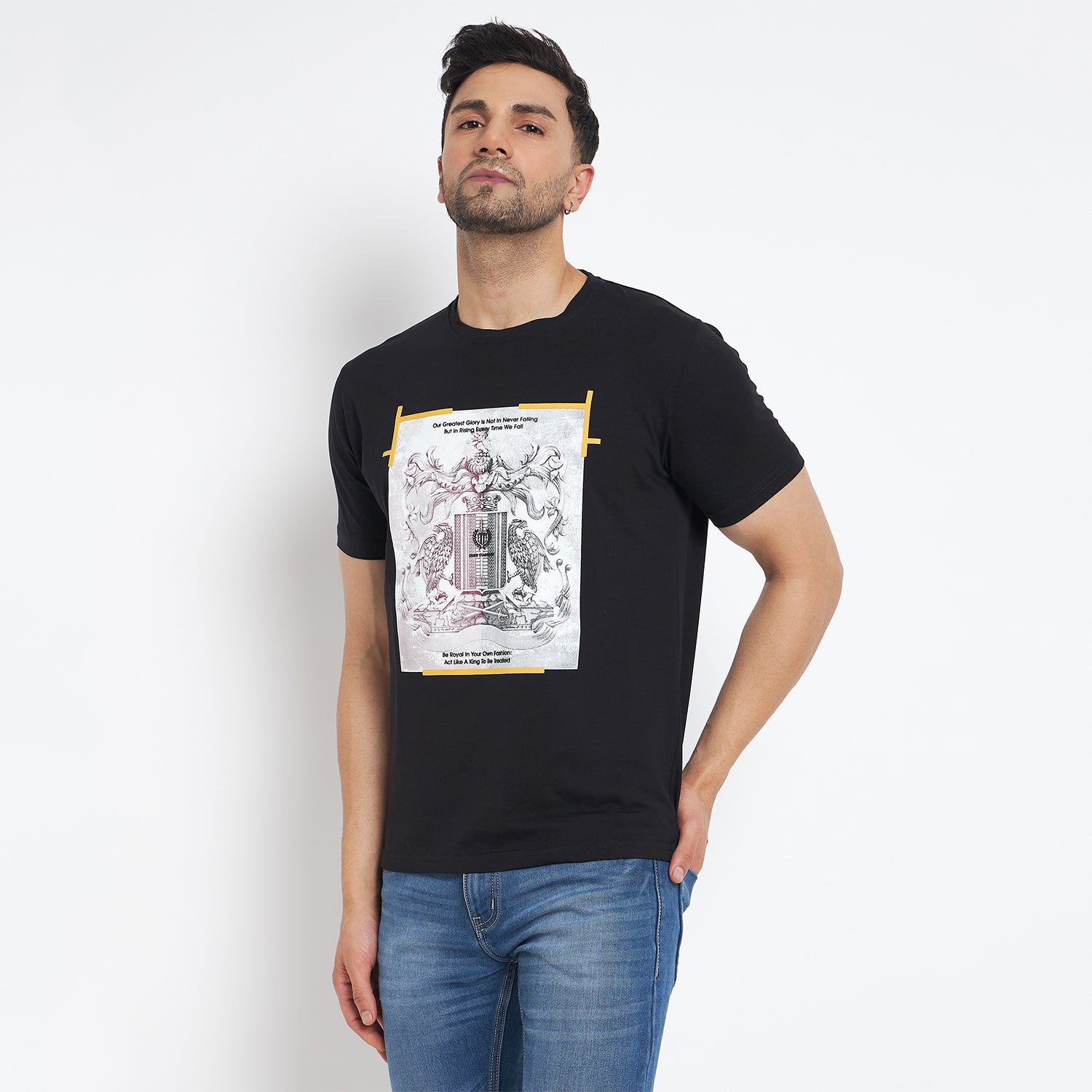 Duke Urban Men Half Sleeve Cotton T-shirt (LF7079)