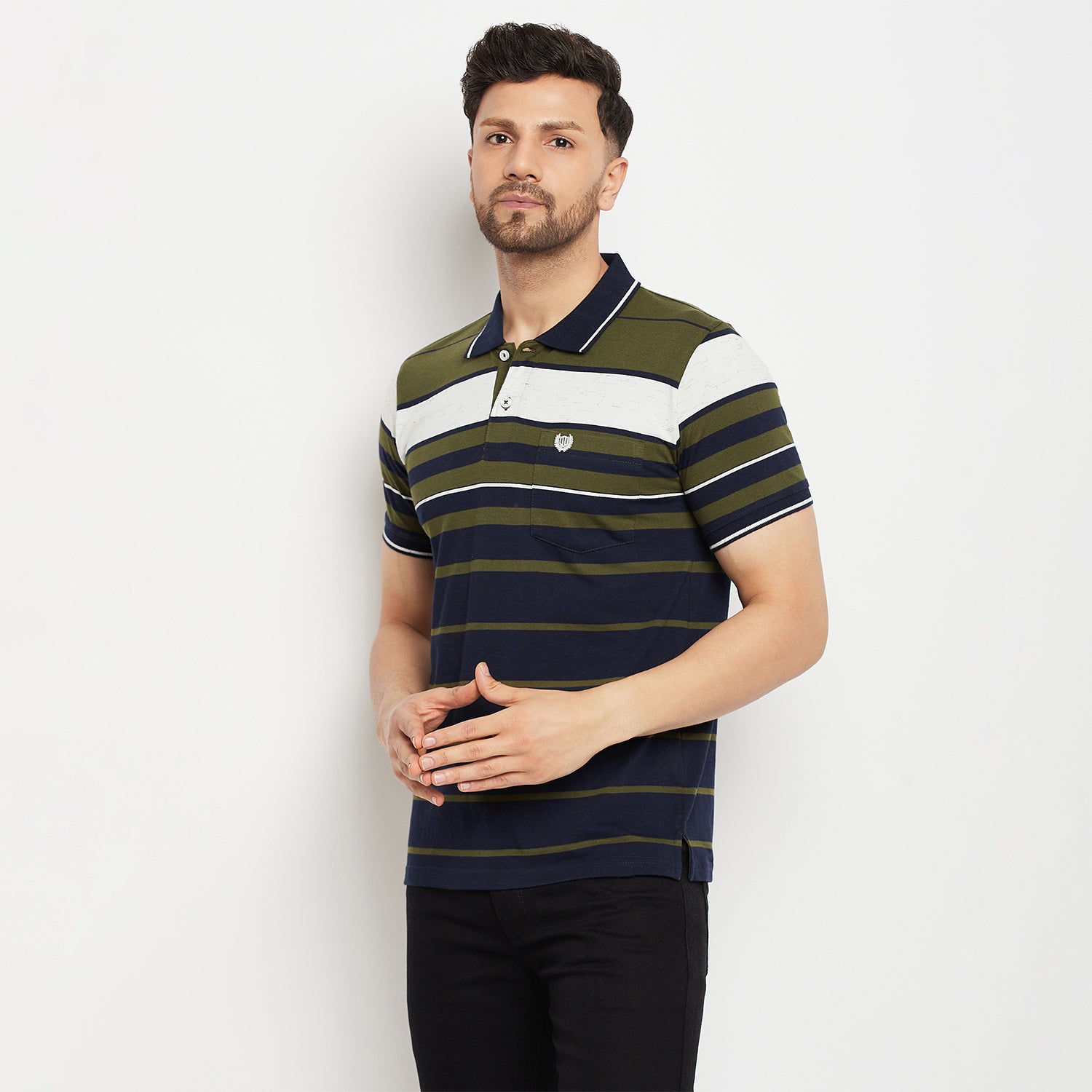 Duke Stardust Men Half Sleeve Polo Neck Cotton T-shirt (LF5881)