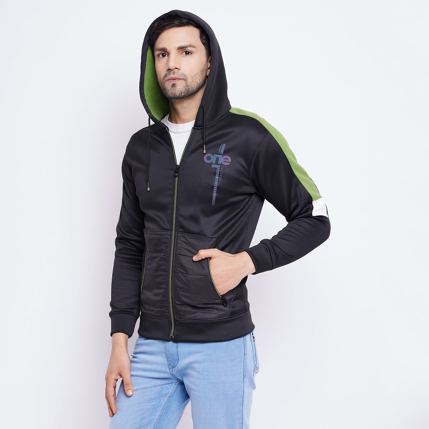 Duke Urban Men Zipper Hooded Sweatshirt (LF6322)
