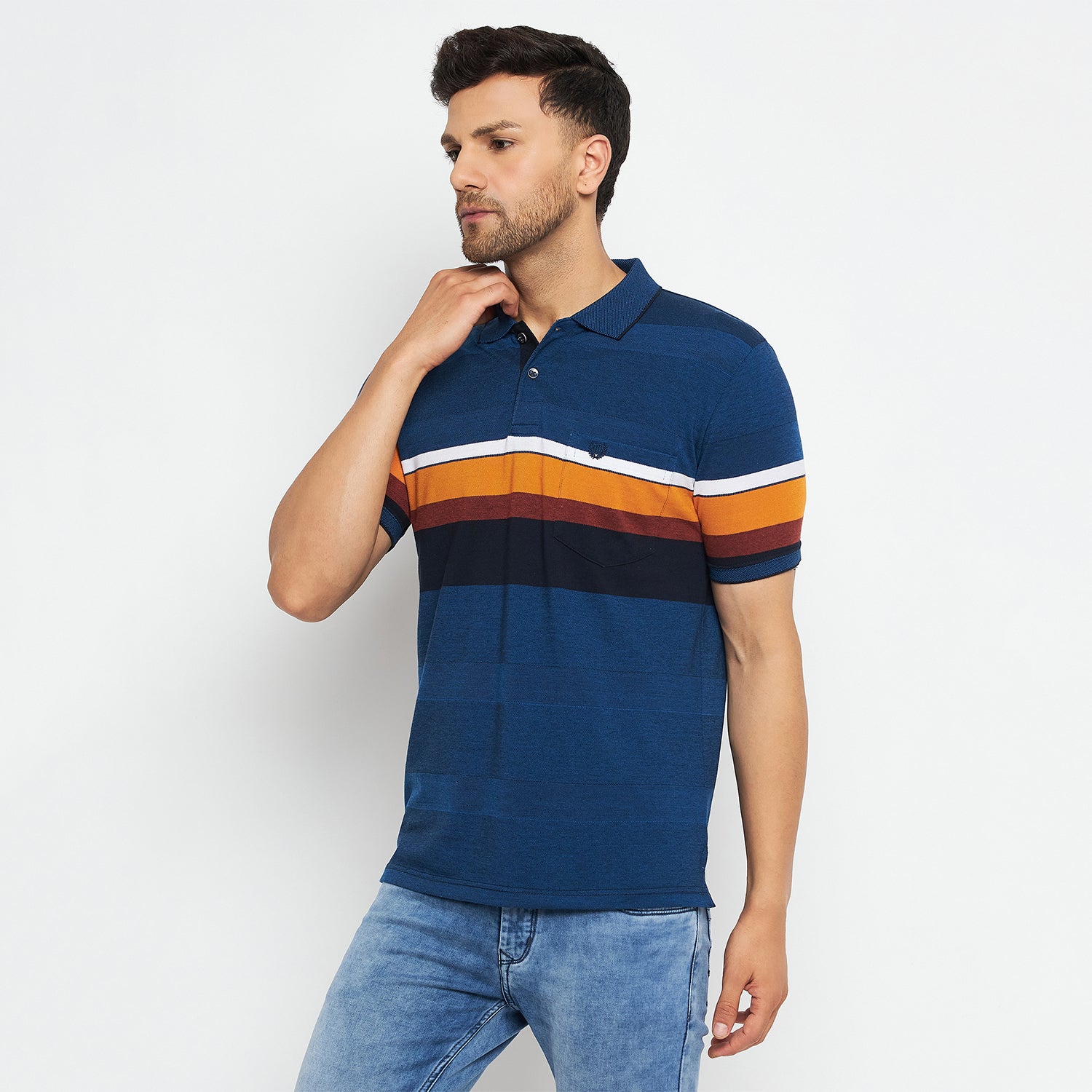 Duke Stardust Men Polo Neck Half Sleeve Cotton T-shirt (LF7069)
