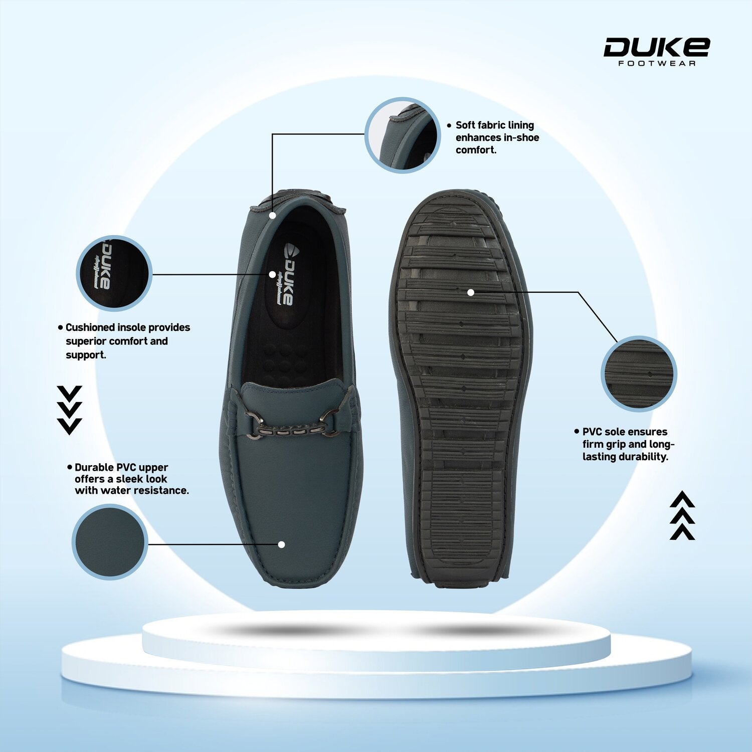 Duke Mens Elitewalk Loafers (FWD4052)