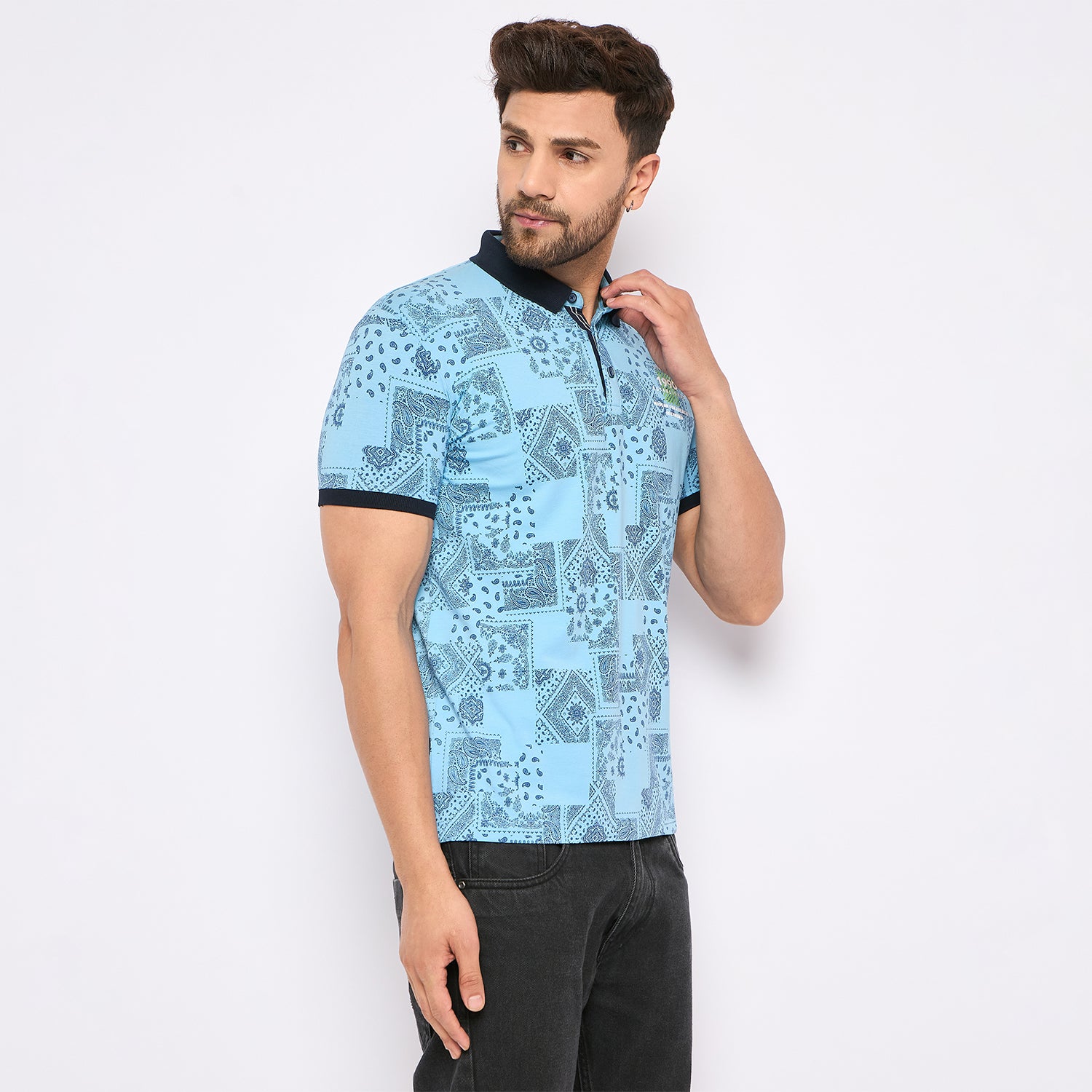 Duke Stardust Men Half Sleeve Cotton T-shirt (LF5861)